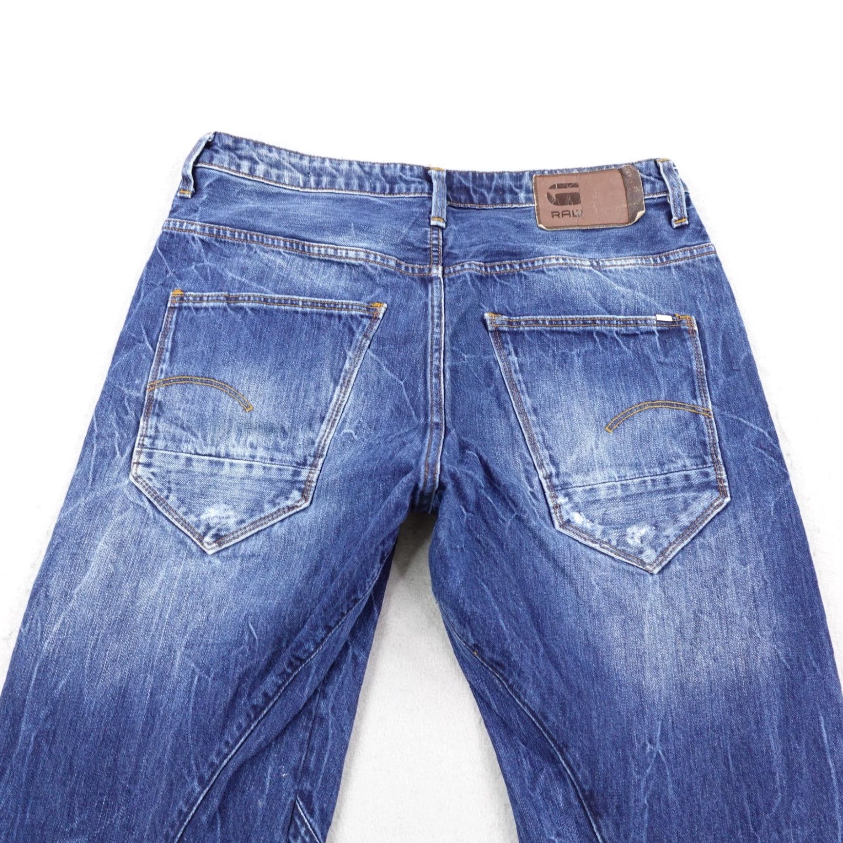 Vintage G-Star RAW Arc 3D Jeans - Denim, Distressed, Blue - Adult 32x30, Button Fly, Tapered Fit, Regular Waist, Cotton Denim, Men Size US 32 / EU 48 - 6 Thumbnail