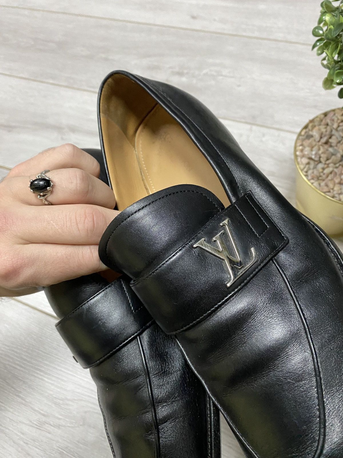 Louis Vuitton Louis Vuitton Saint germain loafer leather LV shoes Size US 8 / EU 41 - 12 Thumbnail