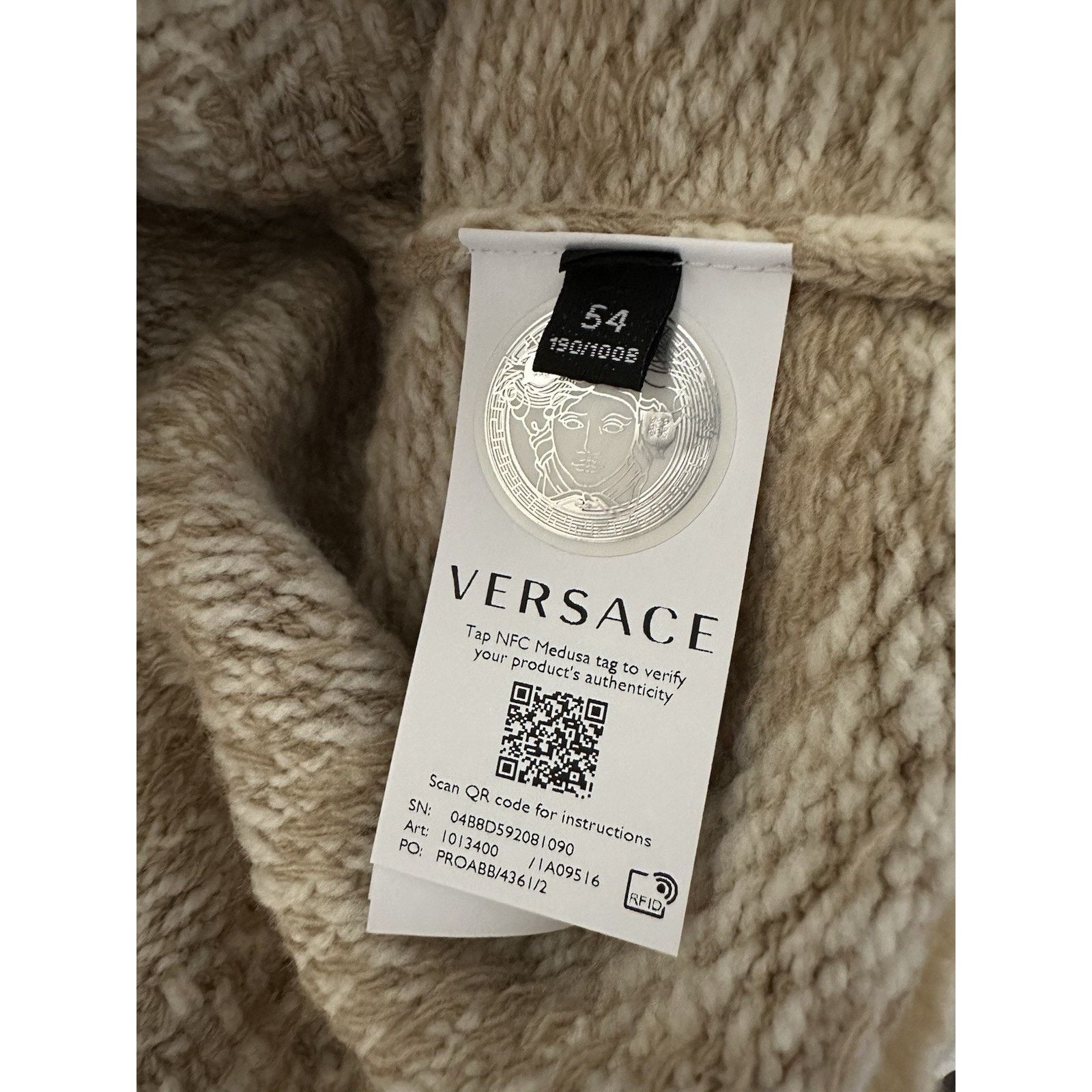 Versace Versace Barocco Wool Knit Sweater Beige 44 US 1013400 Size US S / EU 44-46 / 1 - 15 Thumbnail