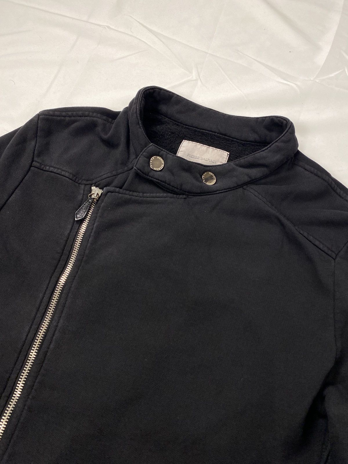 Balmain Rare 🔥 Pierre Balmain Black Biker Asymmetrical Jacket Size US M / EU 48-50 / 2 - 5 Thumbnail
