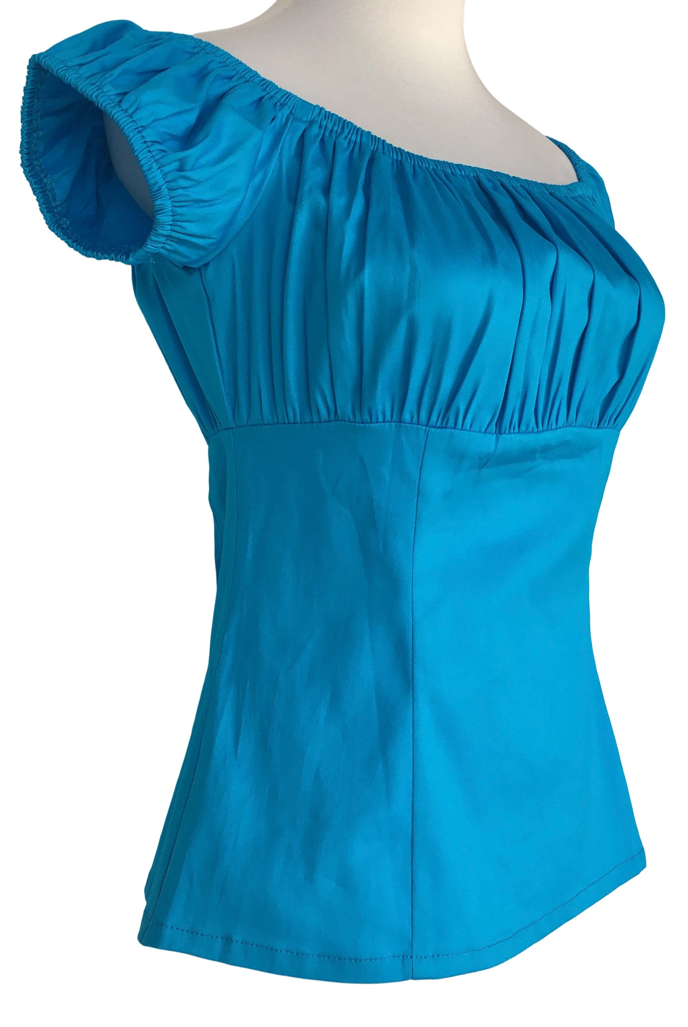 Other Women tops off shoulder slim fit blue blouse Size XL / US 12-14 / IT 48-50 - 2 Thumbnail
