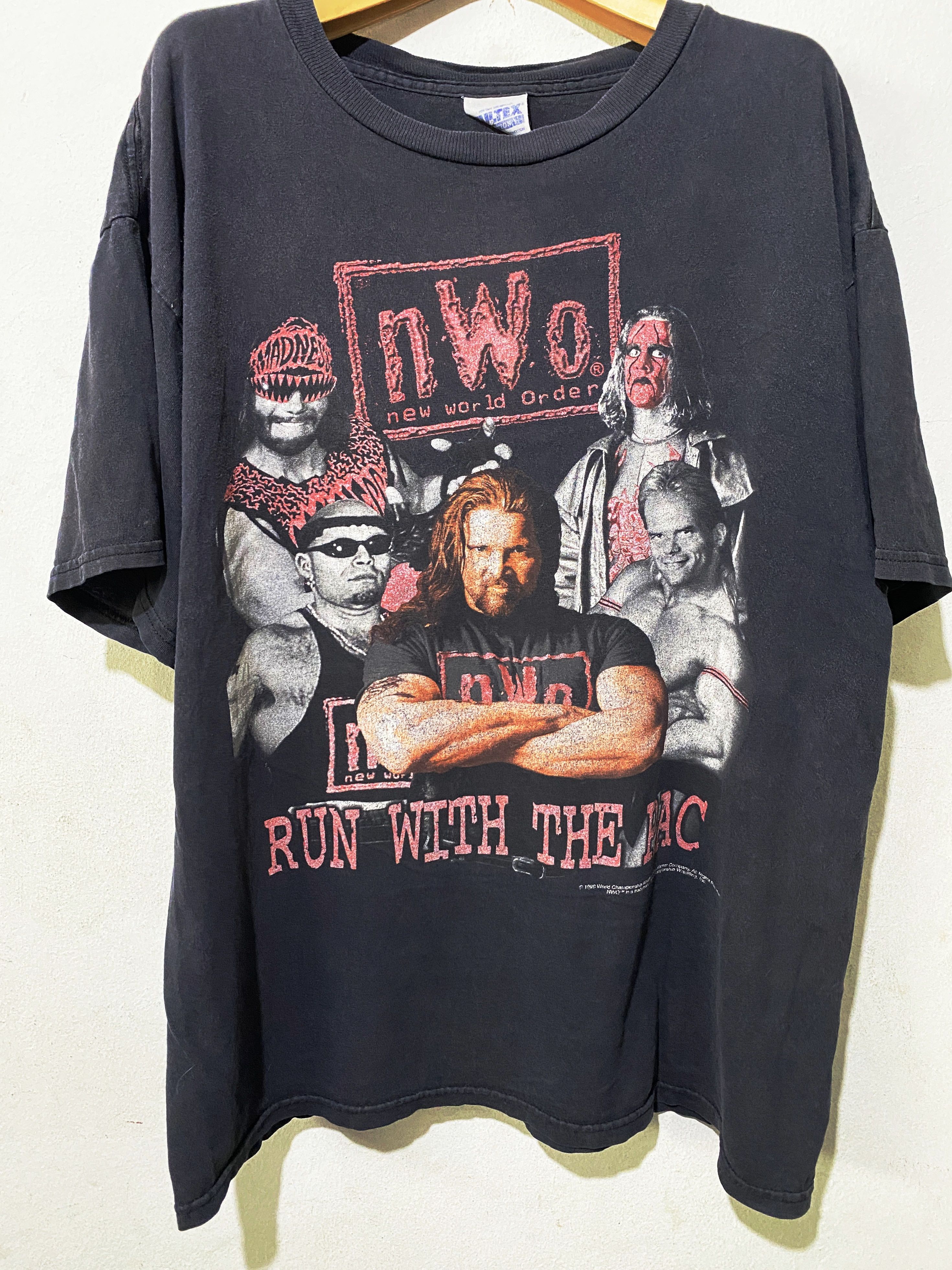 Vintage × WCW/nWo × WWF Vintage 90s Kevin Nash Sting Randy Savage Blk Shirt Size US L / EU 52-54 / 3 - 1 Thumbnail