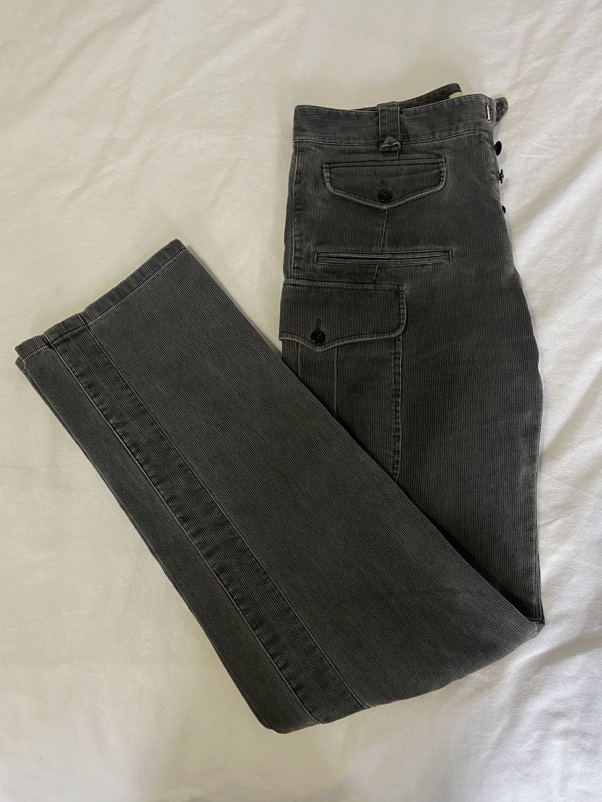 Balenciaga × Vintage STEAL🔥Vintage Balenciaga Grey Corduory Cargo Pants Size US 30 / EU 46 - 6 Thumbnail