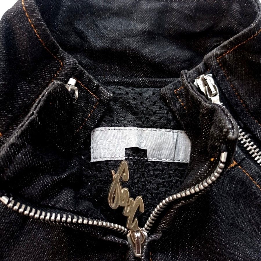 Iceberg ice jeans triple zip denim biker jacket Size S / US 4 / IT 40 - 4 Thumbnail