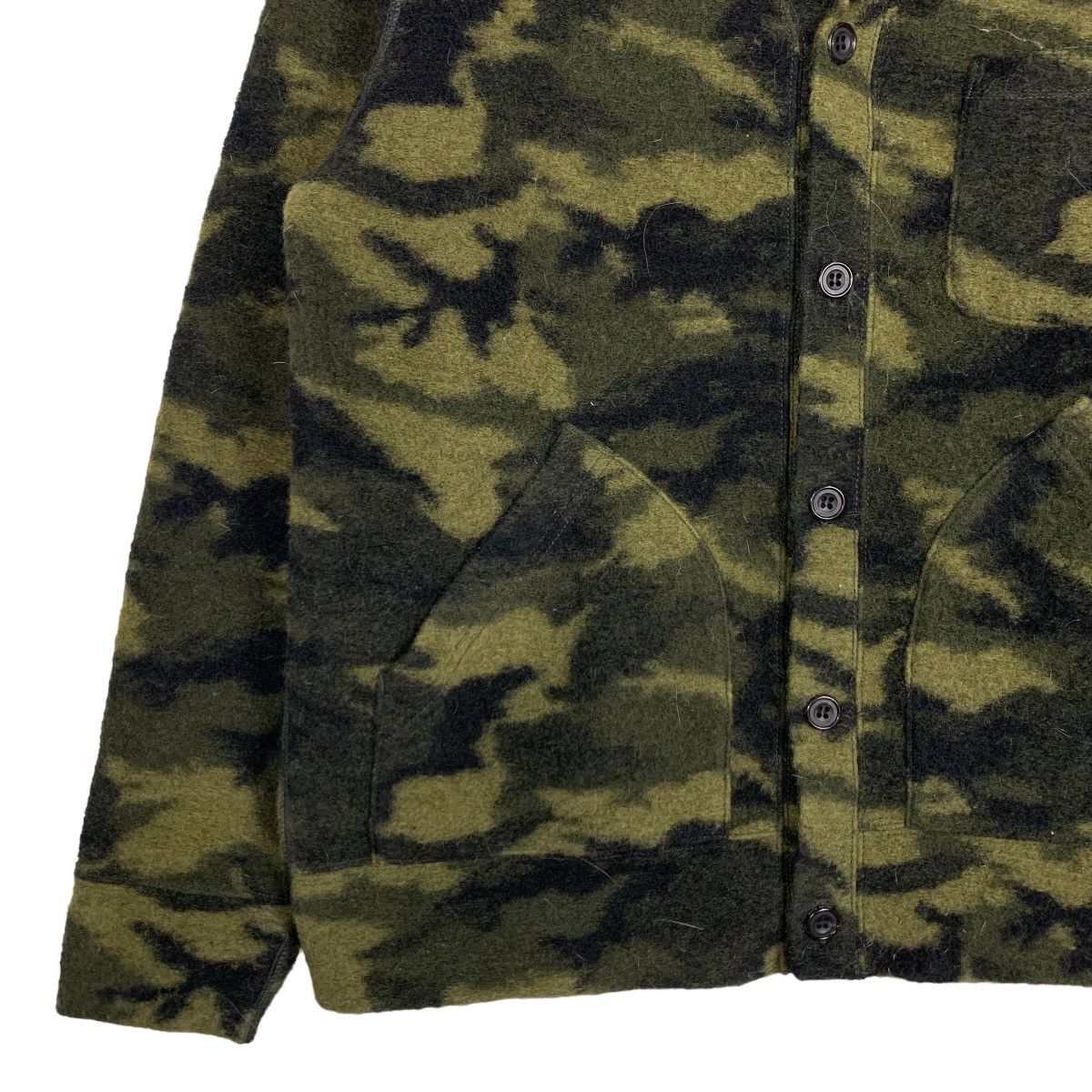 Beams Plus BEAMS Green Camo Fleece Cardigan Jacket #0039-C3 Size US L / EU 52-54 / 3 - 4 Thumbnail