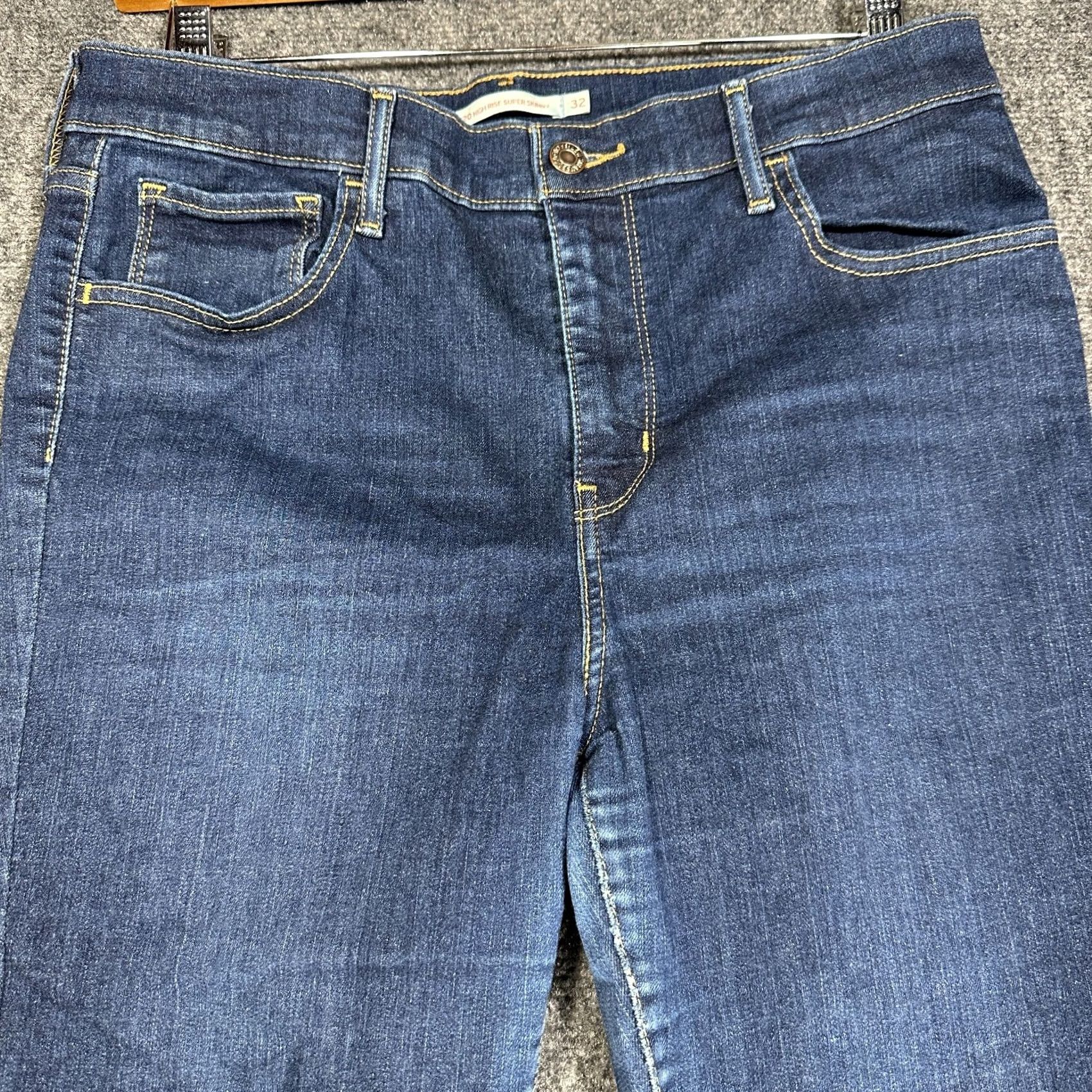 Levi's Levi's 720 Jeans Womens 32 High Rise Super Skinny Cotton Stretch Medium Wash Jeans Size 24" / US 00 / IT 34 - 3 Thumbnail
