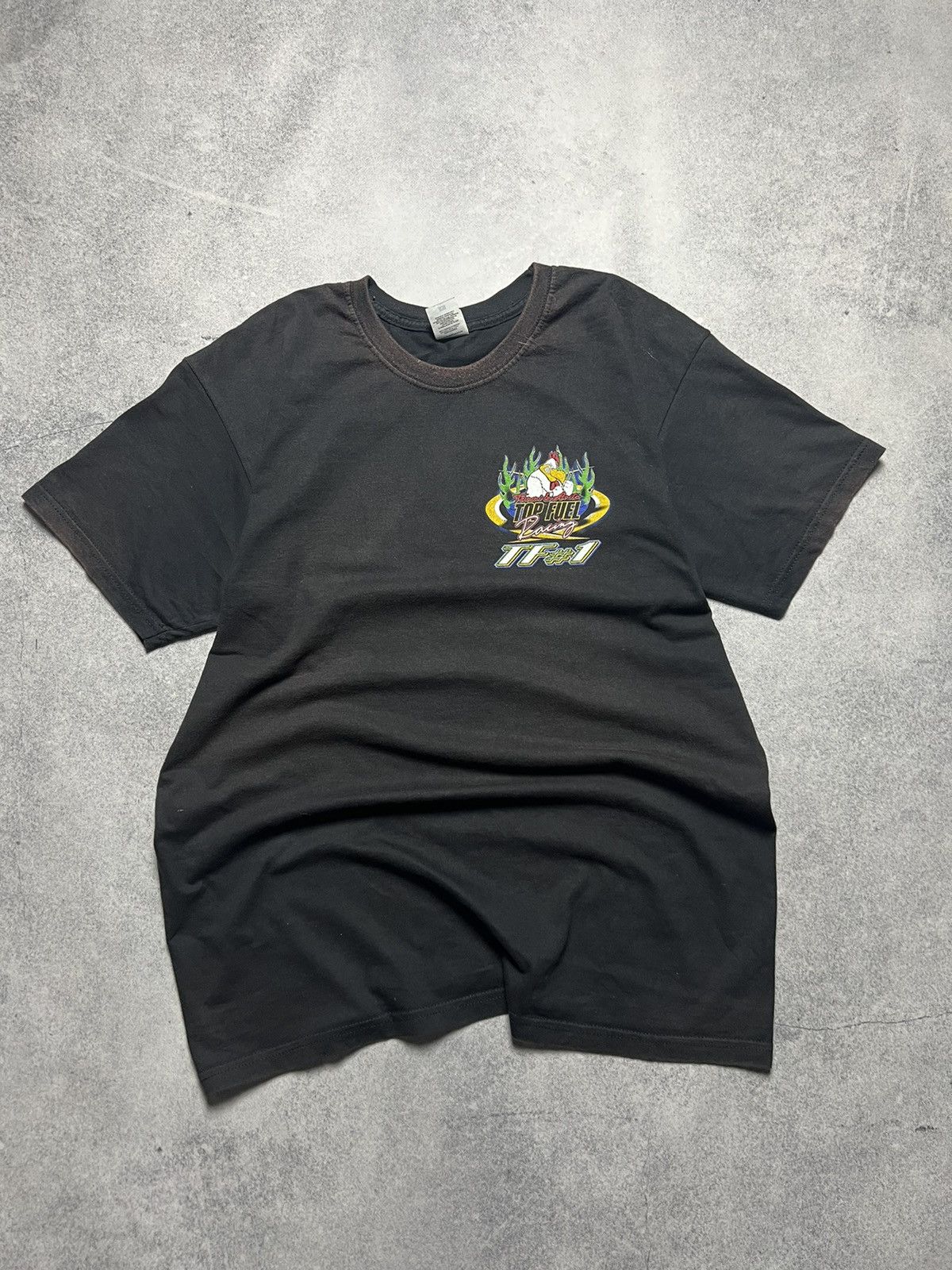 Japanese Brand Vintage Top Fuel Racing F1 Faded Mudwash Y2K Tee Shirt Size US L / EU 52-54 / 3 - 5 Thumbnail