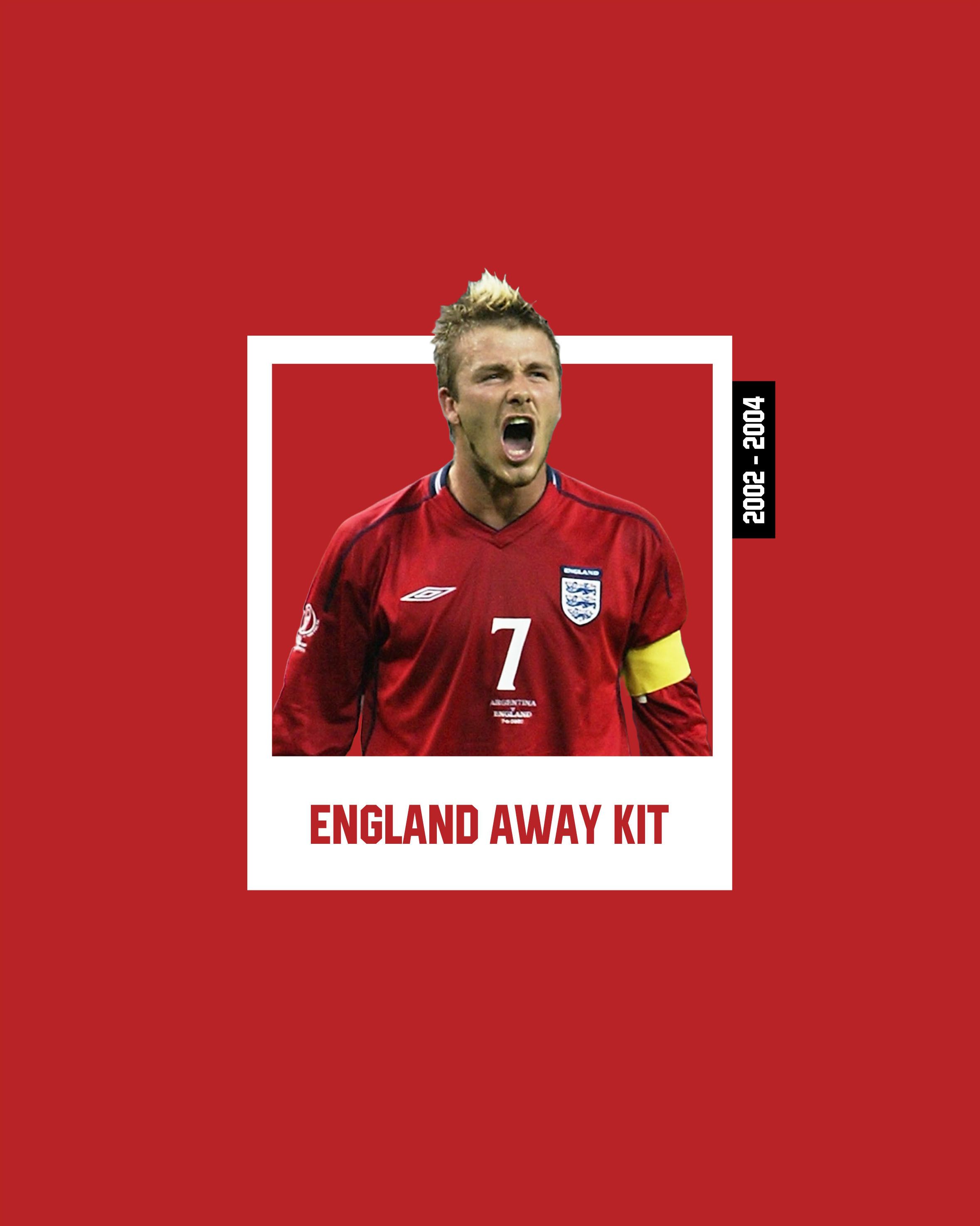 Umbro England Away Kit 2002 2003 2004 Number set 7 Size US M / EU 48-50 / 2 - 10 Thumbnail