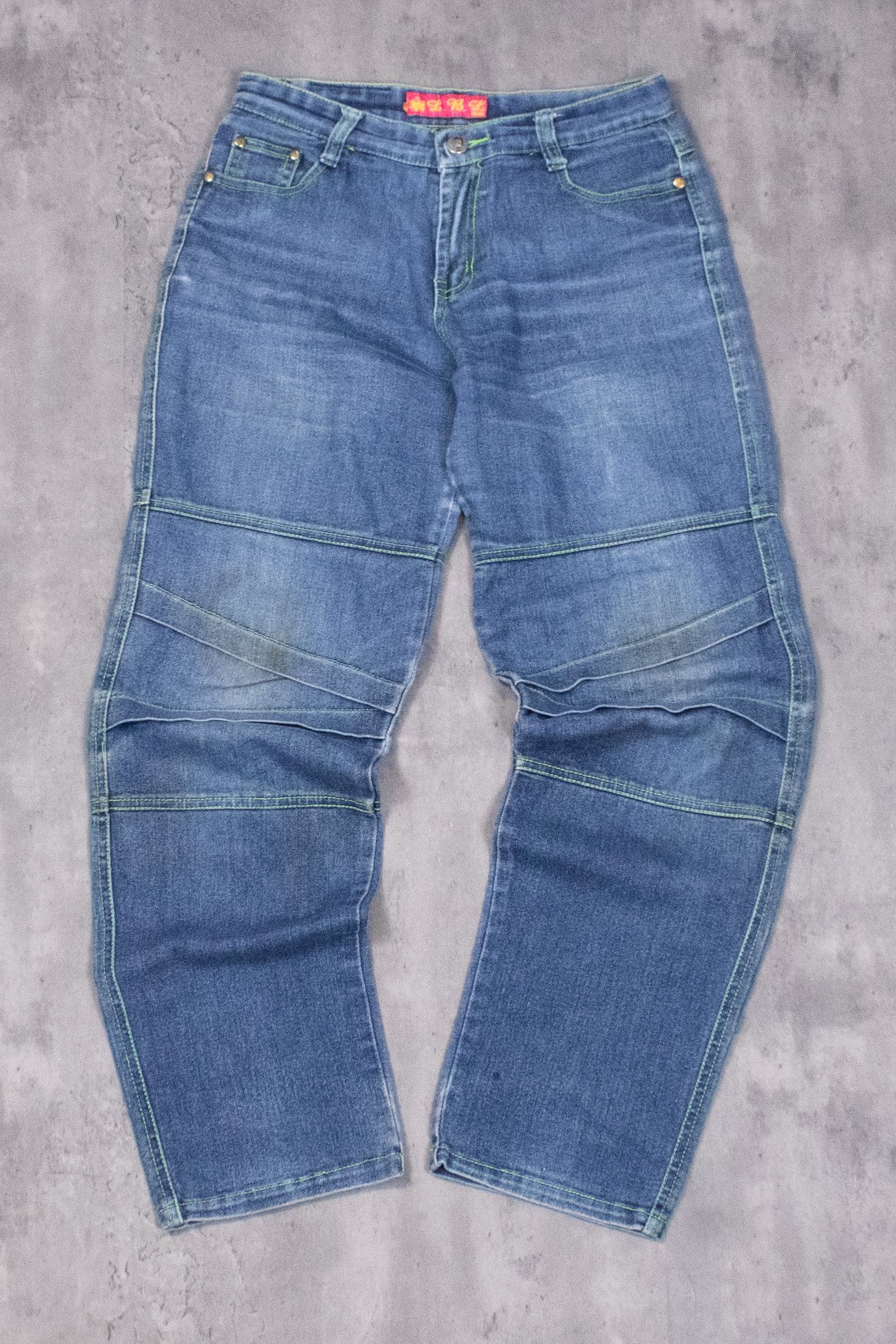 Carhartt × Dickies × Vintage Y2K 2000's Contrast Stitch Double Knee Denim Jeans Pant's Size US 26 / EU 42 - 4 Thumbnail