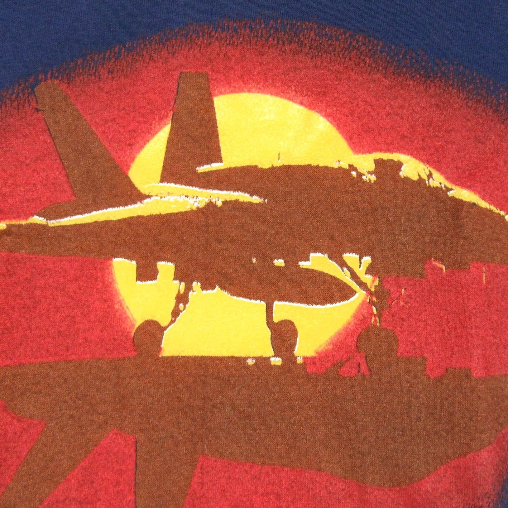 Vintage NOS vtg 80s USMC US MARINE CORPS SUNSET T-Shirt L/XL fighter jet single stitch Shipmenship Size US L / EU 52-54 / 3 - 6 Thumbnail