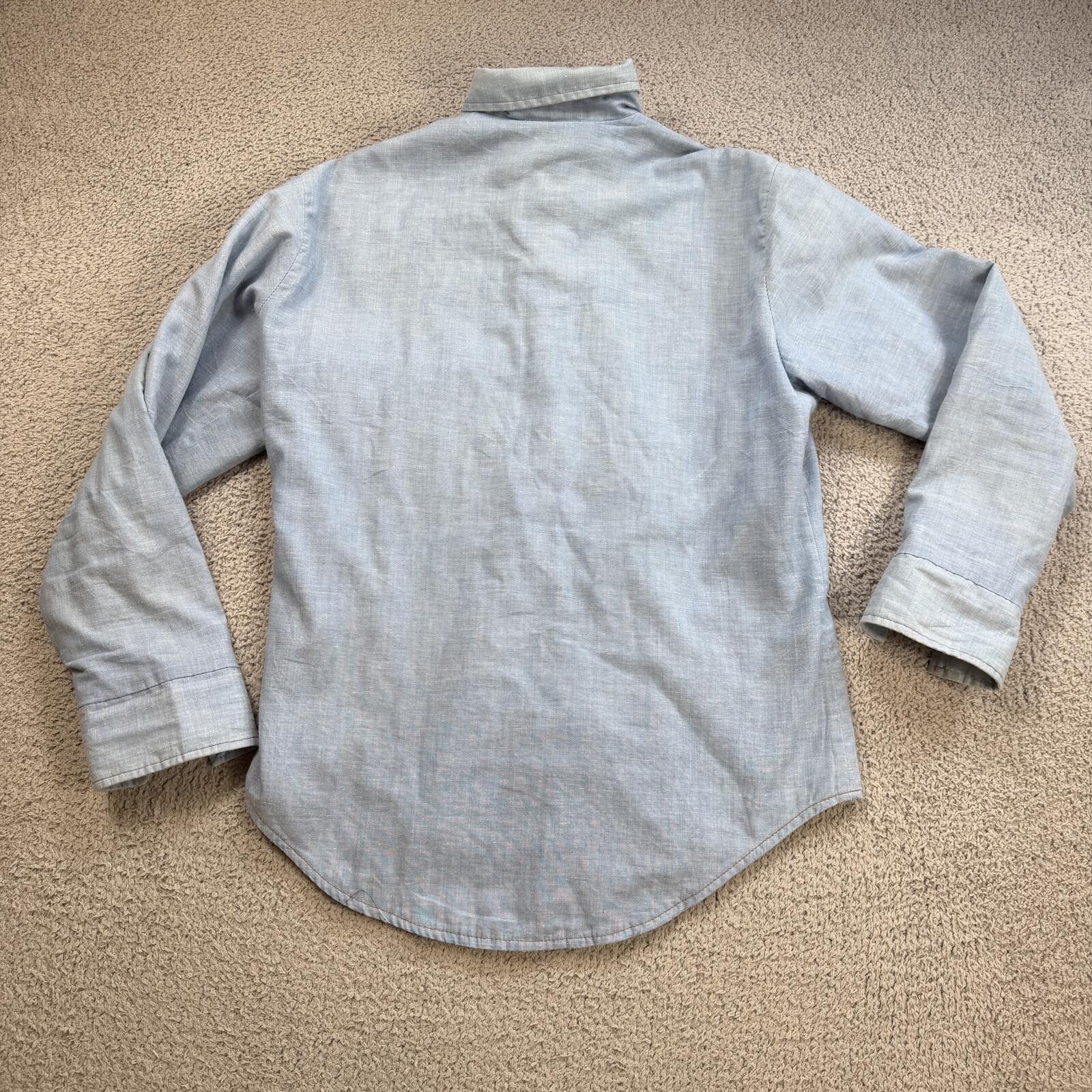 Wrangler Vintage Wrangler Lined Chambray Work Shirt Jacket Light Blue Size US L / EU 52-54 / 3 - 2 Thumbnail