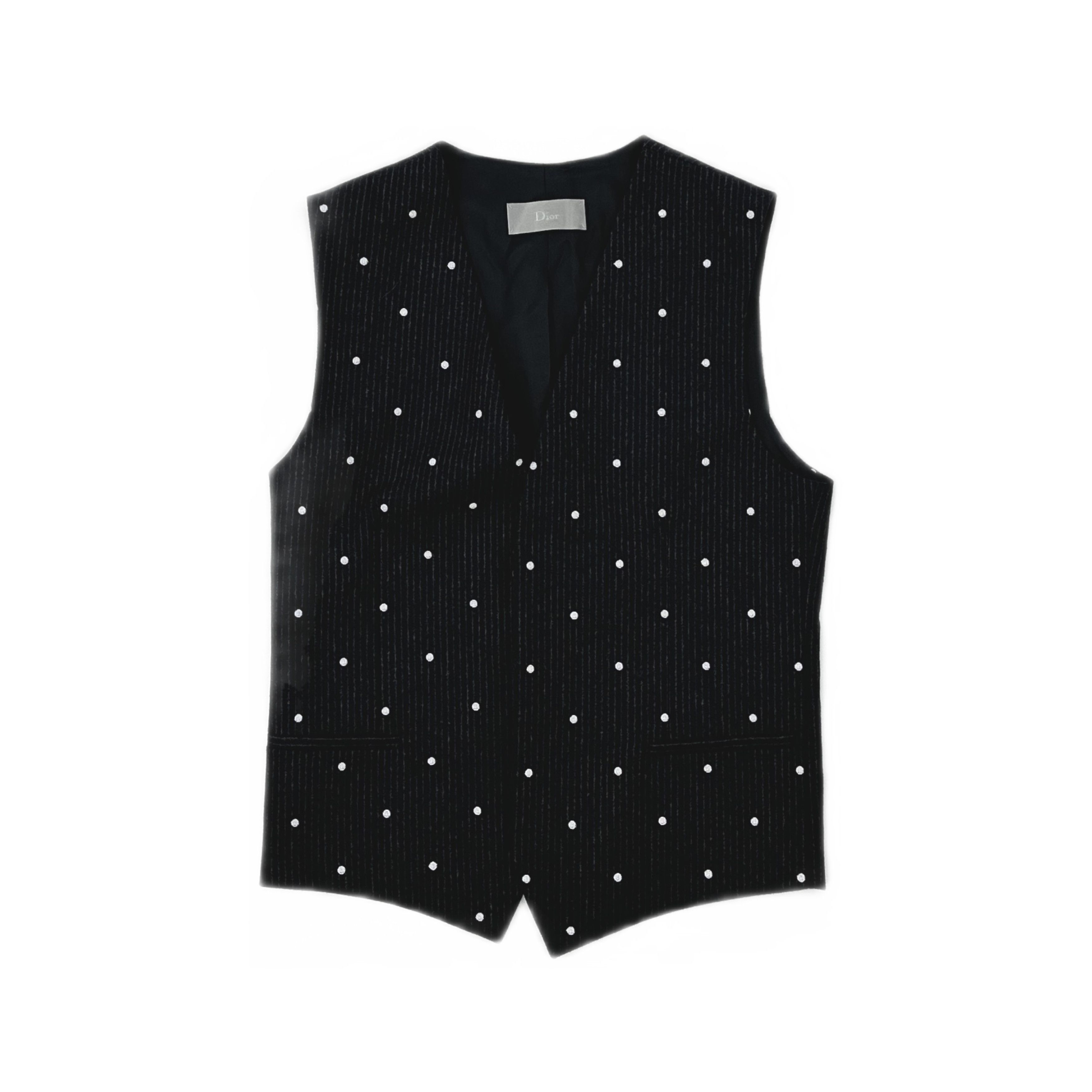 Dior Dior Polka Dot Wool Vest 36R Size 36R - 1 Thumbnail