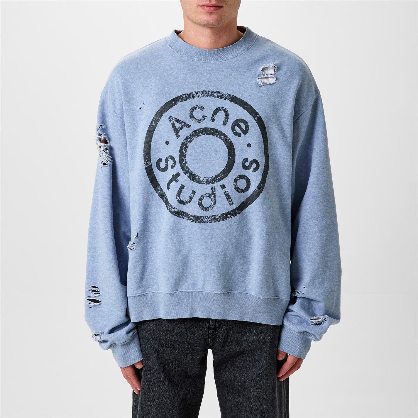 Acne Studios o1g2r1mq0825 Oversized Crewneck Jumper in Blue Size US M / EU 48-50 / 2 - 6 Thumbnail