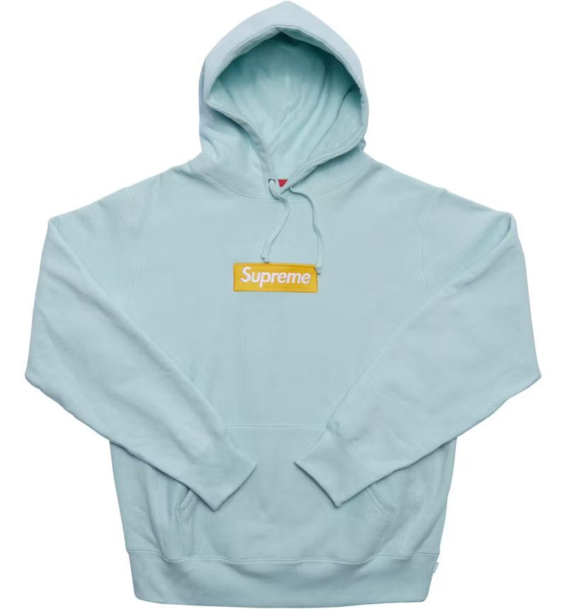 Supreme F/W17 Ice Blue Box Logo Hoodie size Large