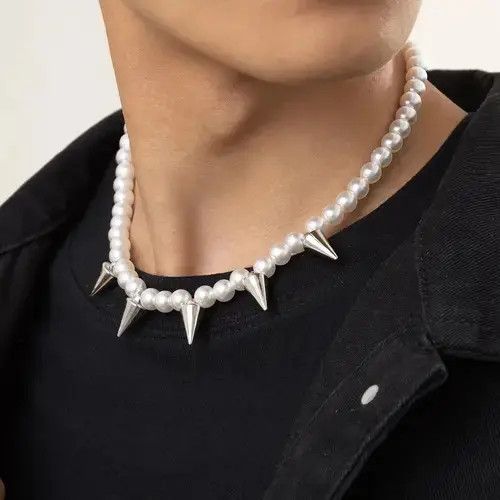 Jewelry Pearls Chain Rivets Size ONE SIZE - 2 Thumbnail