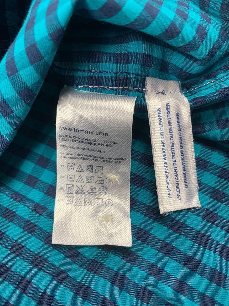 Tommy Hilfiger Share Tommy Hilfiger Men's Turquoise Check Shirt Button Down Size US M / EU 48-50 / 2 - 17 Thumbnail
