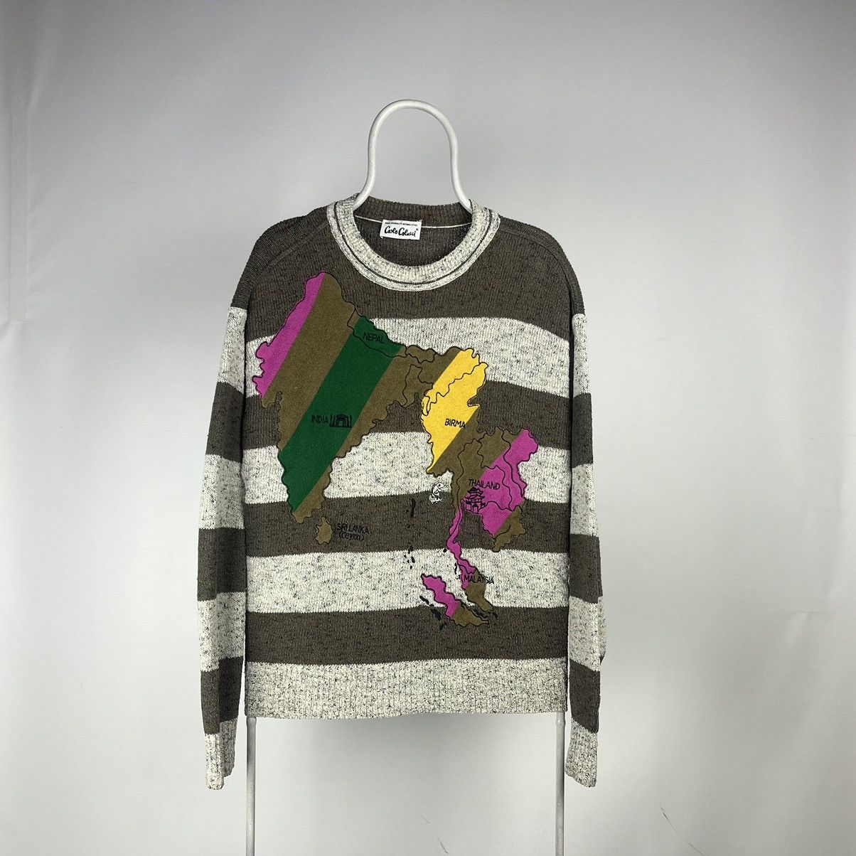 Carlo Colucci Carlo colucci sweater knited continents size Large Size US L / EU 52-54 / 3 - 1 Thumbnail