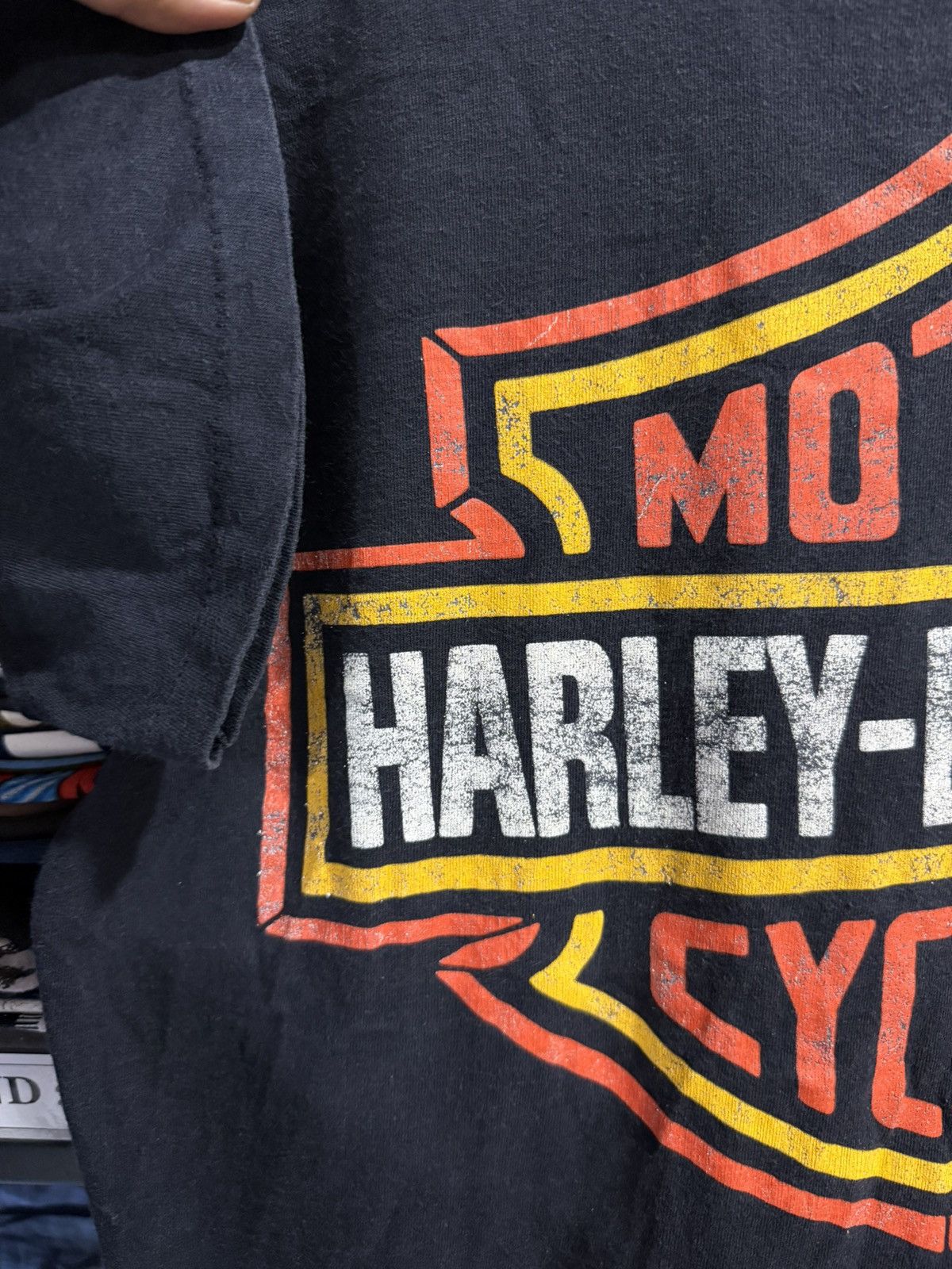 Harley Davidson Vintage 90s Harley Davidson Trade Marke Logo Faded Tee Size US XL / EU 56 / 4 - 8 Thumbnail