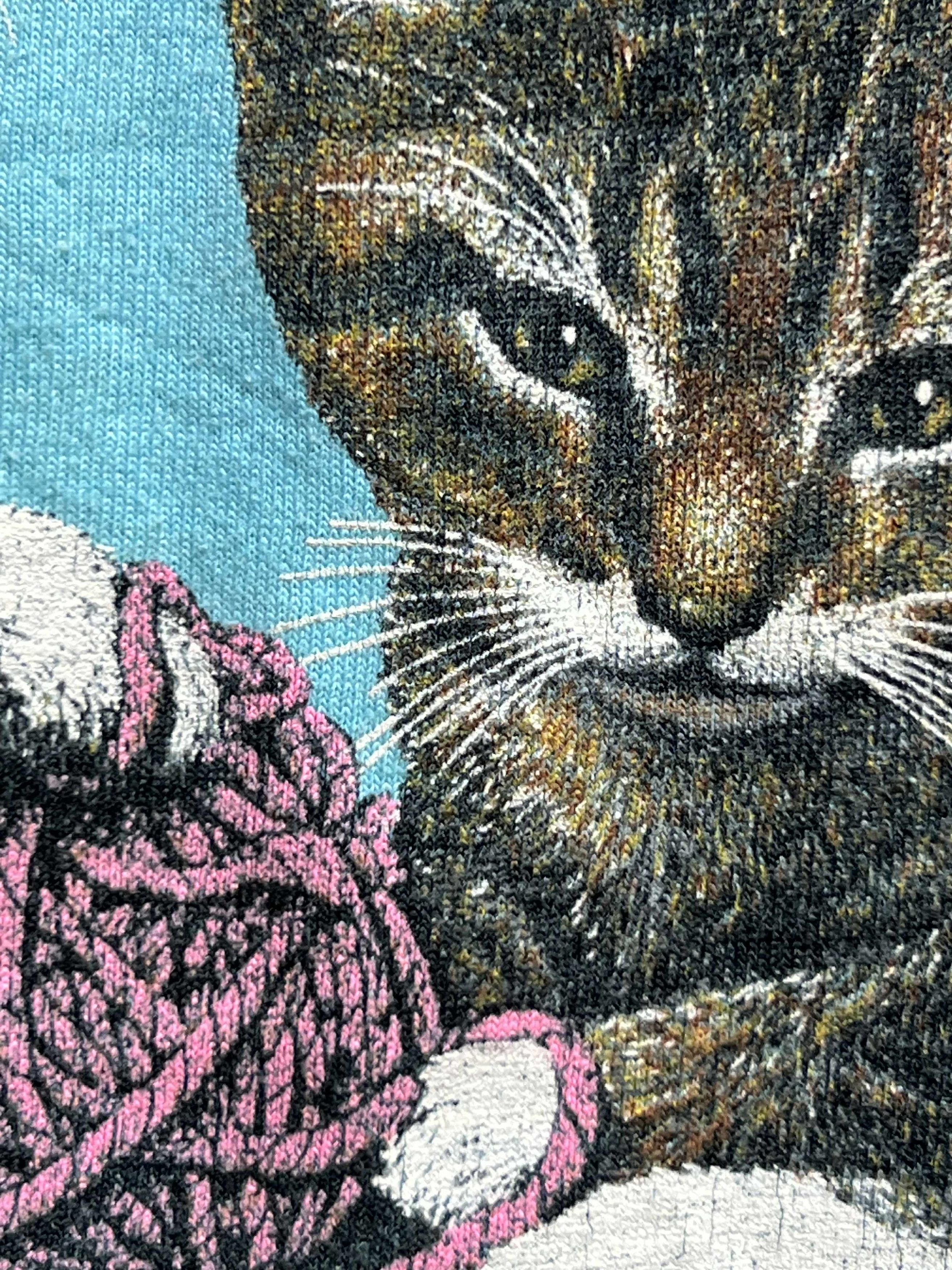 Vintage Vintage 1990 LSJ Sportswear “Kittens & Yarn” T-Shirt Size US L / EU 52-54 / 3 - 4 Thumbnail