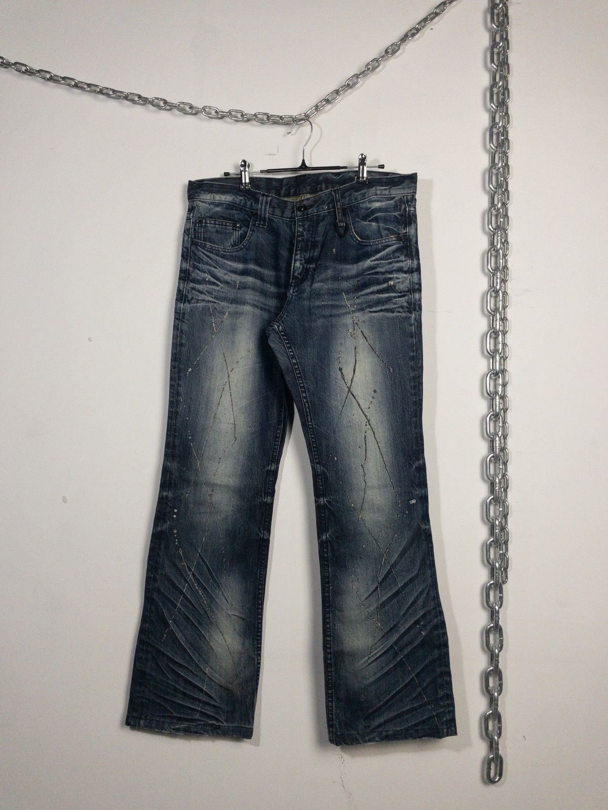 semanticdesign Splatter Poem Bootcut Jeans like LGB If Six was Nine Size US 34 / EU 50 - 7 Thumbnail