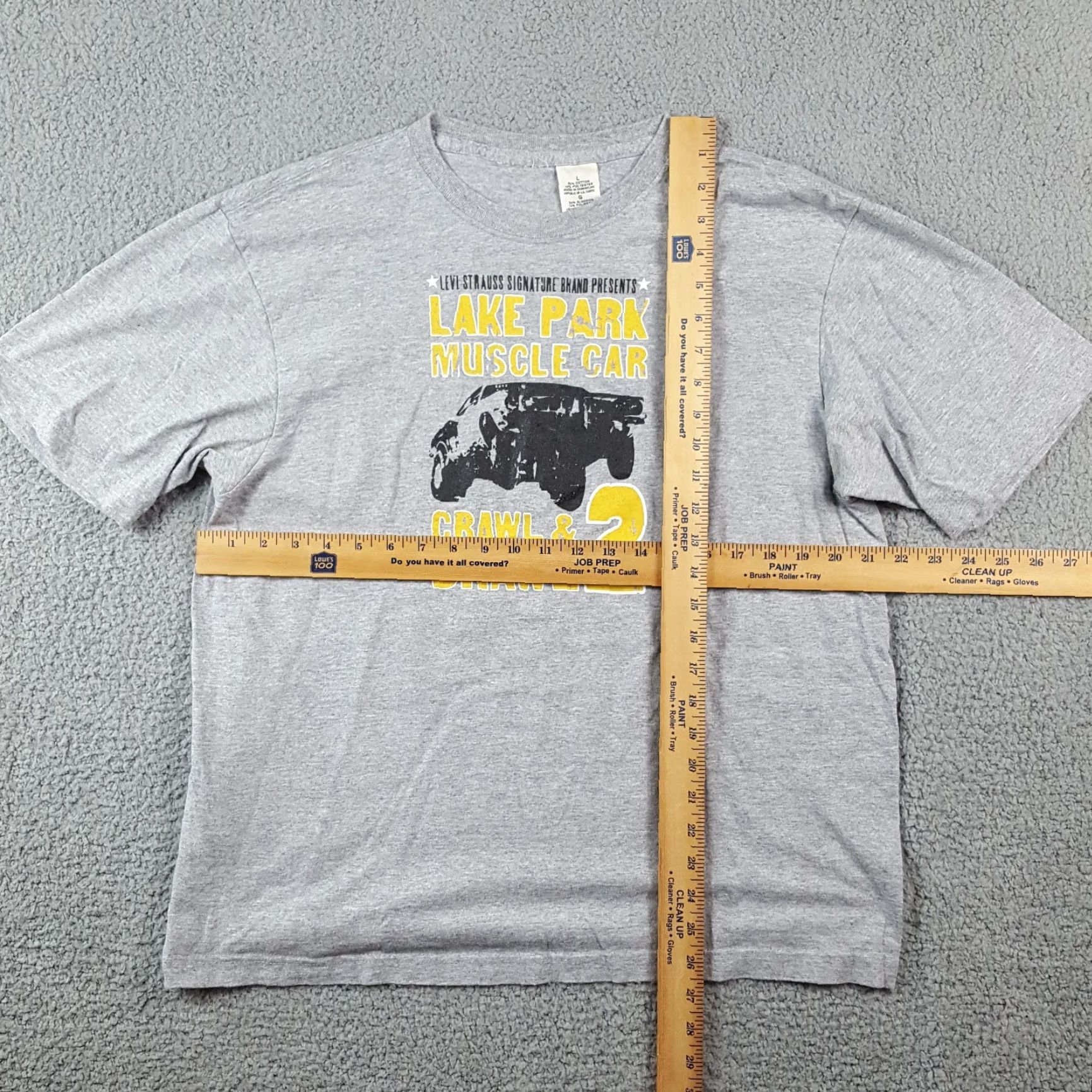 Levi's VINTAGE Levi's Muscle Car T-Shirt Large Gray Retro Short Sleeve 90s Auto Show Mens Size US L / EU 52-54 / 3 - 5 Thumbnail