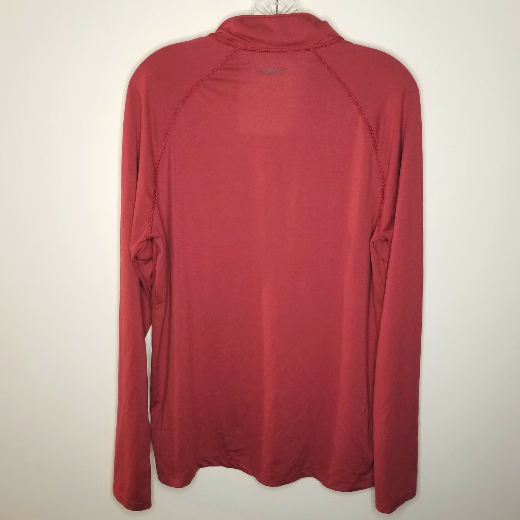 Reebok REEBOK Athletic Long Sleeve Quarter Zip Shirt Mens Medium Red Size US M / EU 48-50 / 2 - 5 Thumbnail