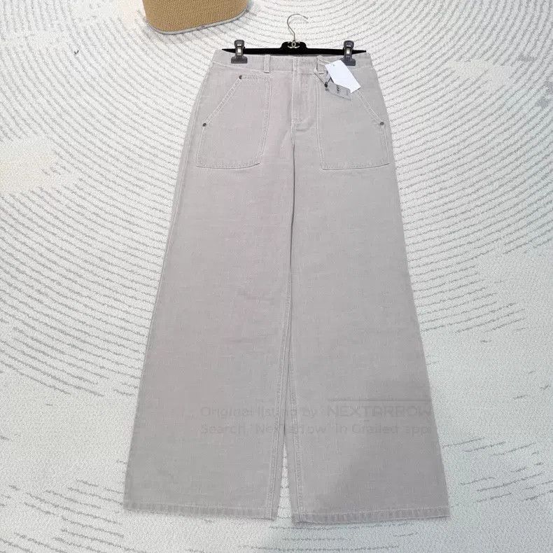 Fendi Fendi Solid Mid-Rise Loose Wide Leg Jeans Size 26" / US 2 / IT 38 - 3 Thumbnail