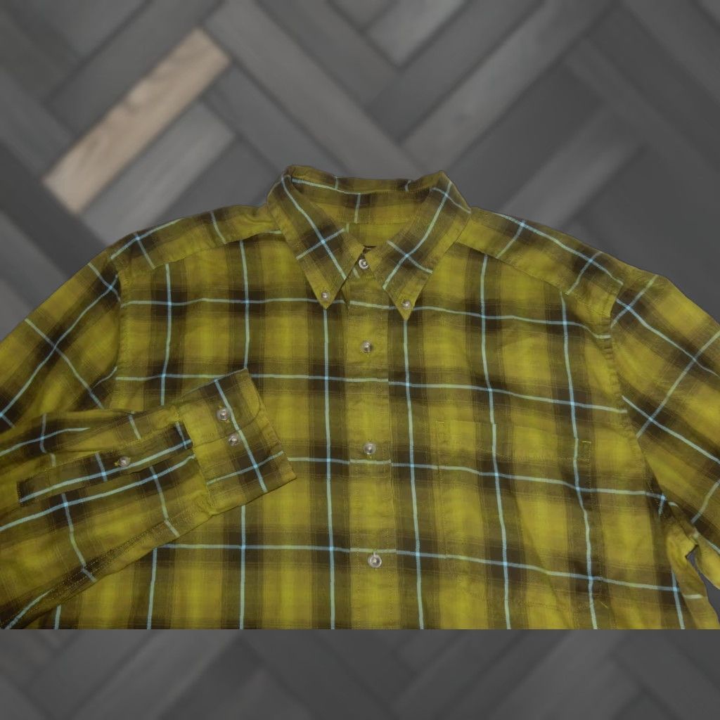 Eddie Bauer Eddie Bauer Button-Front Shirt Plaid Green Cotton Men's L Long Sleeve Vintage? (no N/A) Size US L / EU 52-54 / 3 - 1 Thumbnail