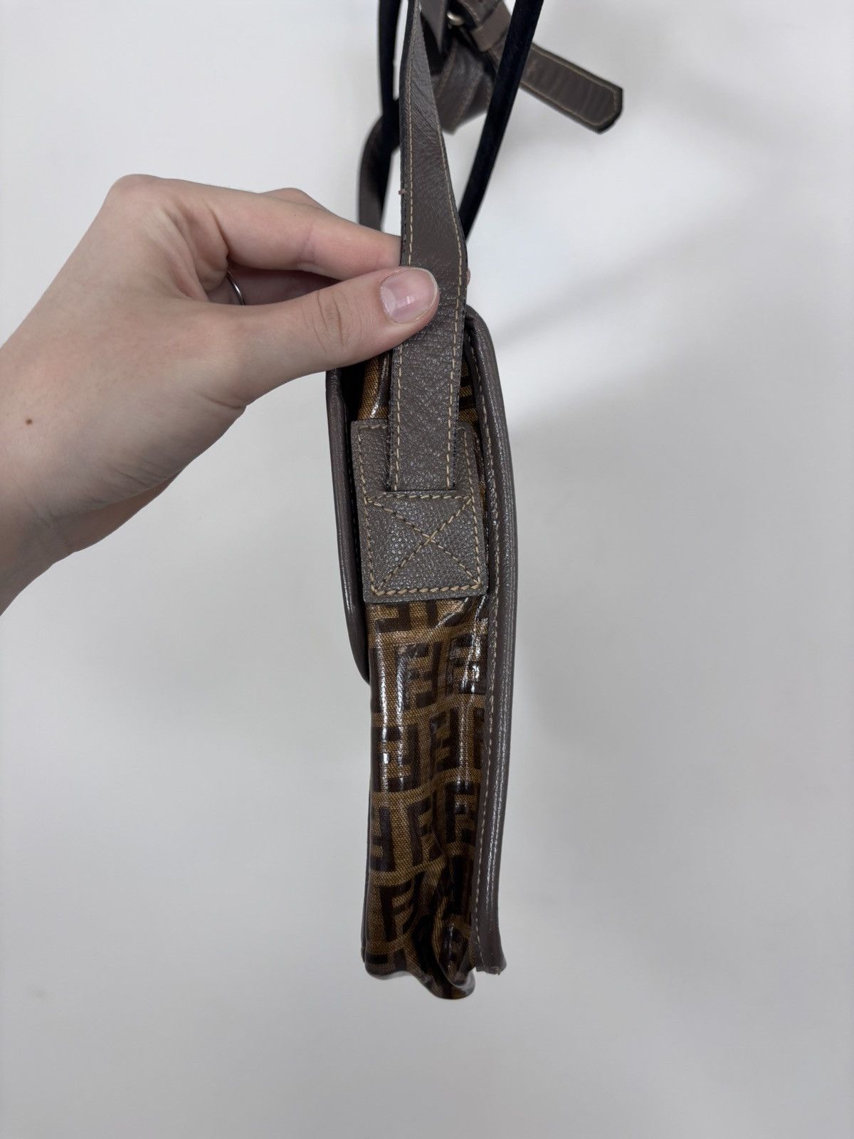 Fendi Vintage Fendi Zucchino Orange Brown Monogram Shoulder Bag Size ONE SIZE - 11 Thumbnail
