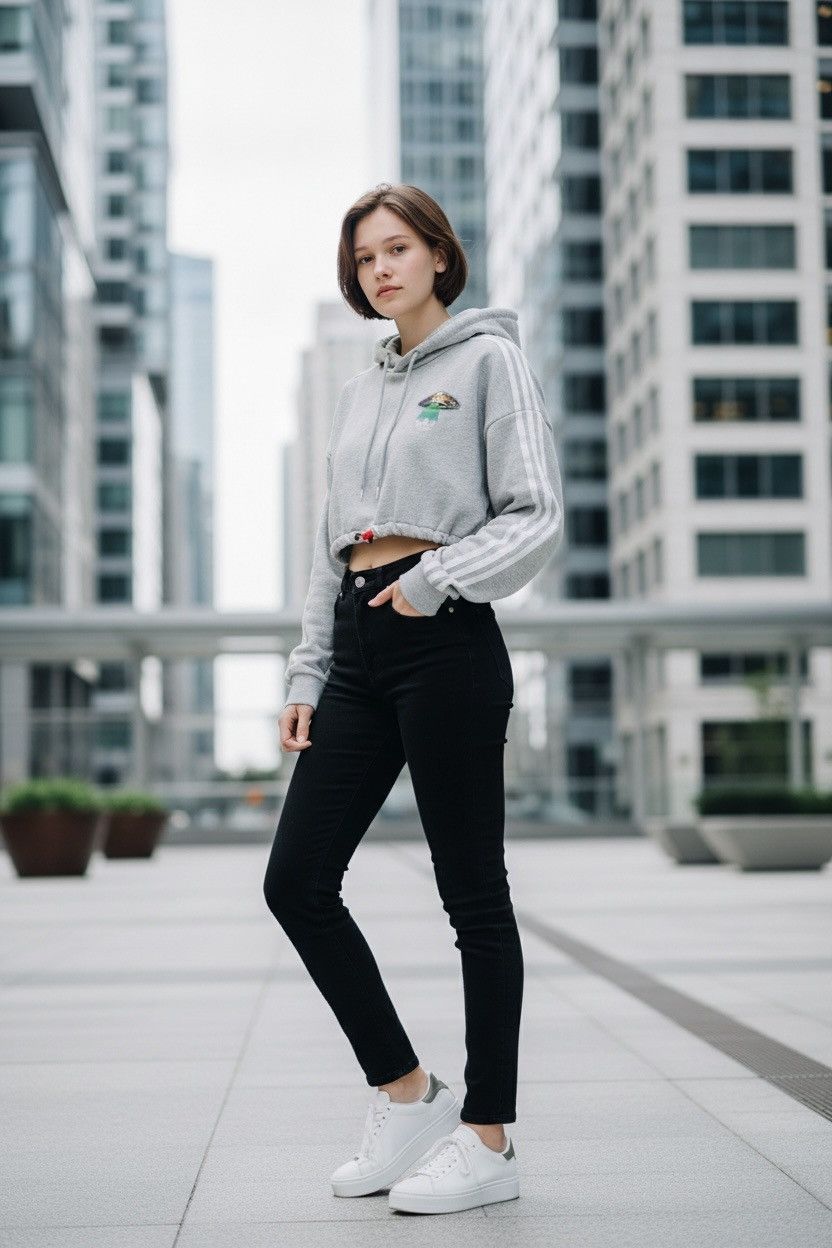 Fiorucci Adidas x Fiorucci Cropped Hoodie Size XS / US 0-2 / IT 36-38 - 1 Thumbnail