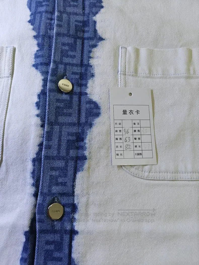 Fendi Fendi Printed Denim Jacket Size US M / EU 48-50 / 2 - 5 Thumbnail
