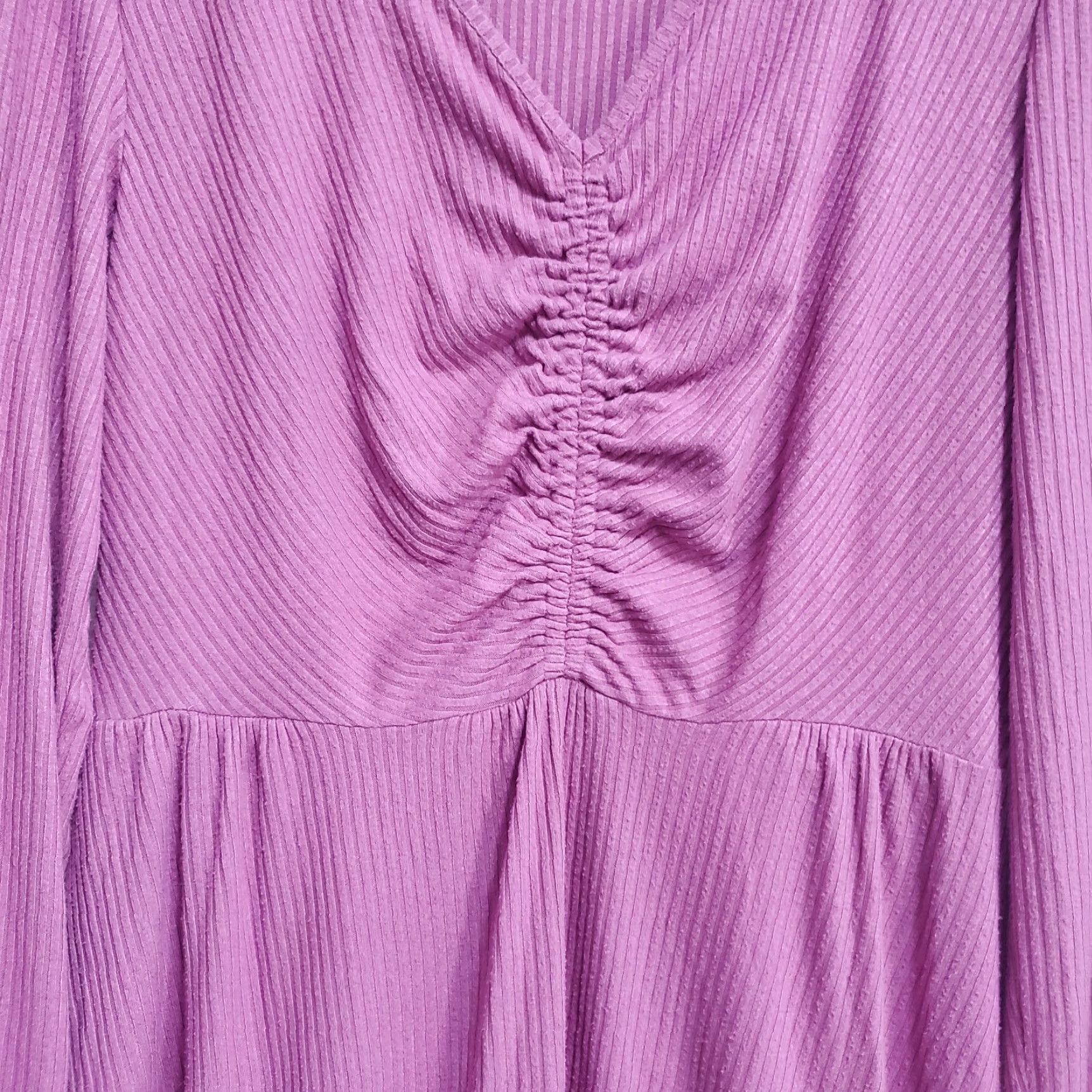 Anthropologie Anthropologie Saturday Sunday Dress Women XL Mauve Ruched Ribbed Stretchy Casual Size XL / US 12-14 / IT 48-50 - 5 Thumbnail