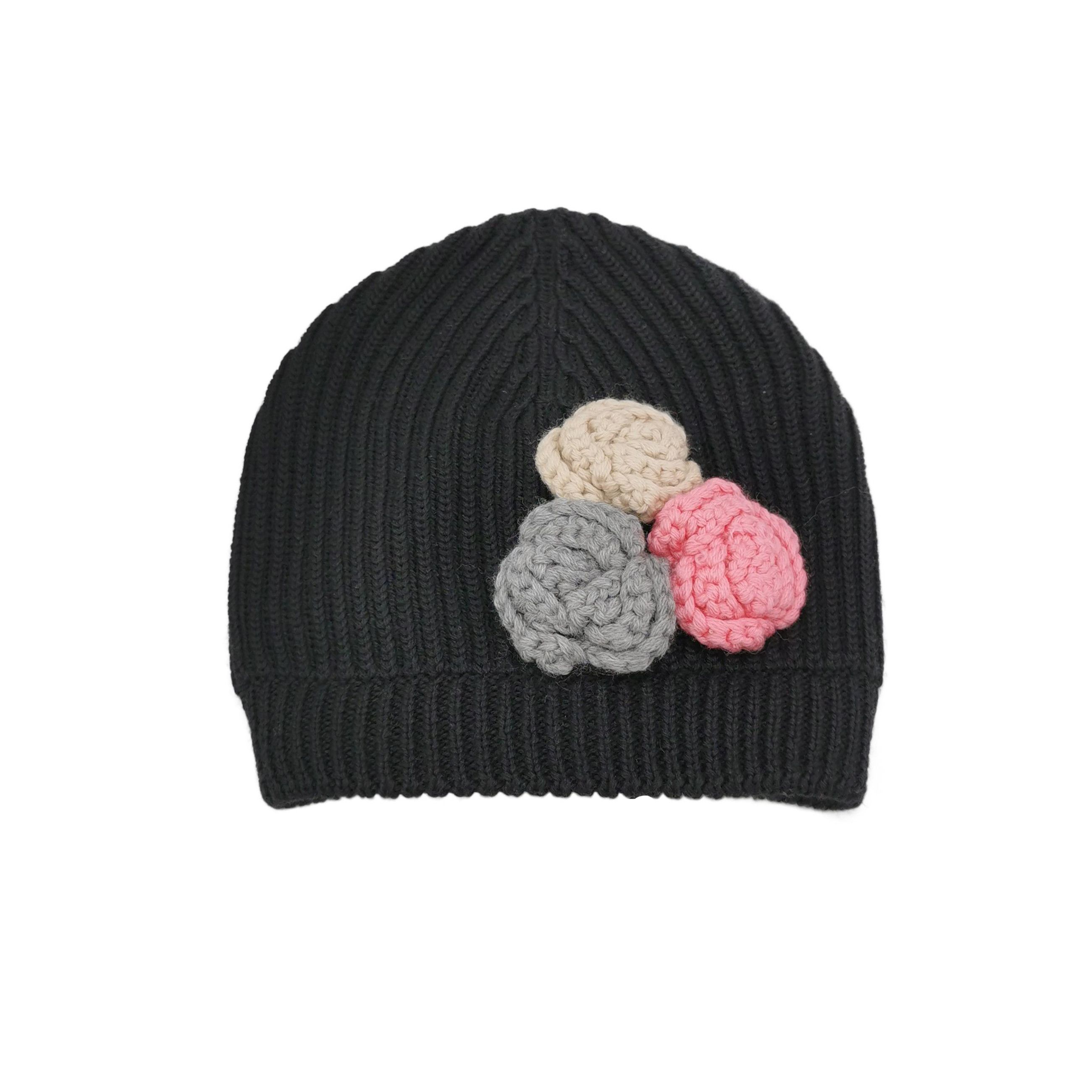 Miu Miu Miu Miu Floral Wool Beanie Size OS Size ONE SIZE - 1 Thumbnail