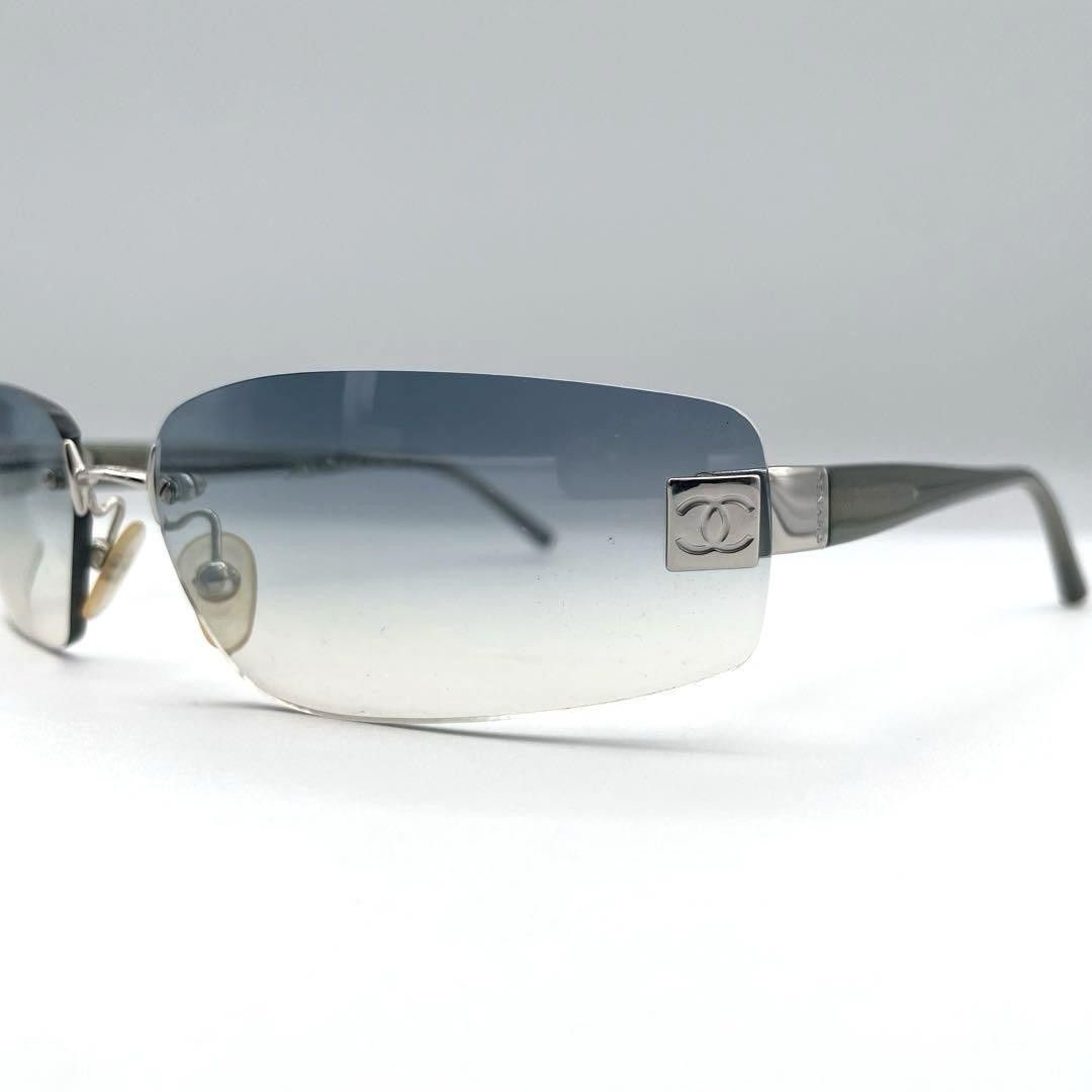 Chanel × Vintage CHANEL Sunglasses 4018 Mask Visor Rimless Ski Shield 4033 Size ONE SIZE - 2 Thumbnail
