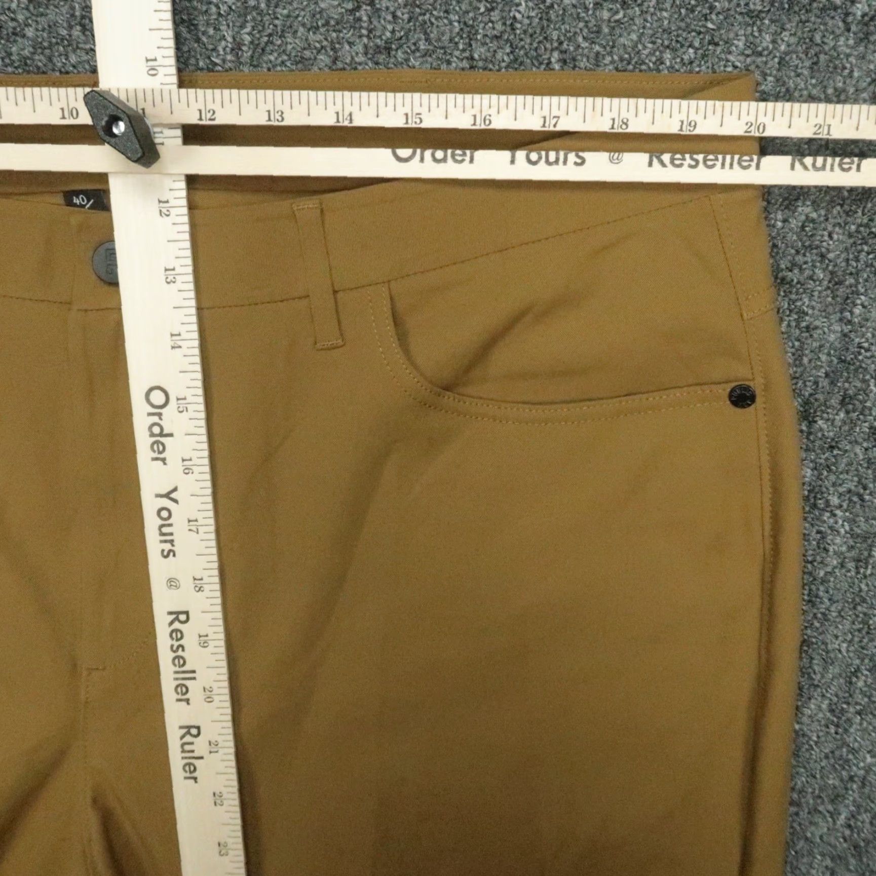 Vintage Public Rec Pants Mens 40x36 5 Pocket Straight Stretch Military Green Workday 2.0 Flat Front Button Zip Solid Regular Chino Pockets 40 In Inseam 36 Eco Size US 40 / EU 56 - 7 Thumbnail