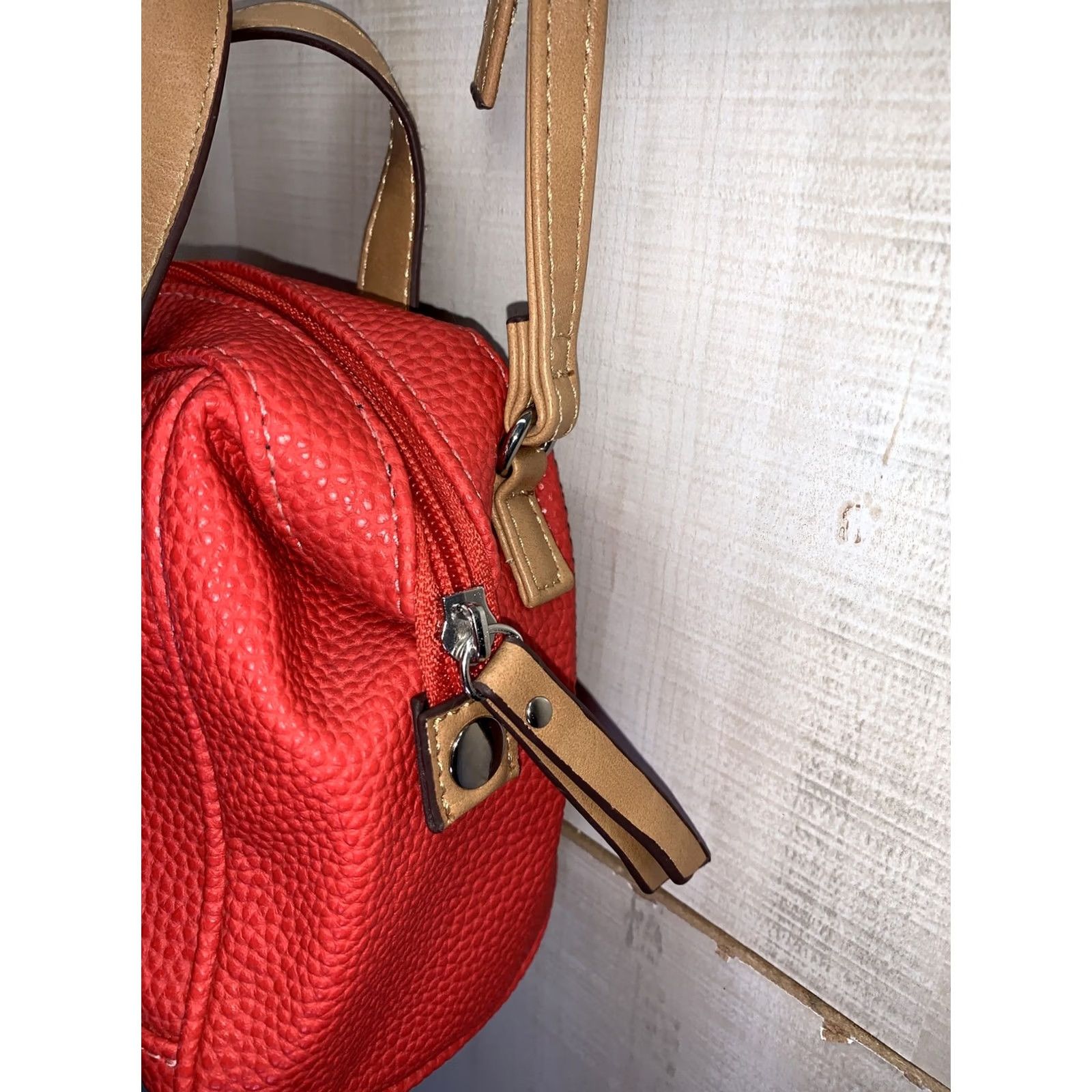 Nautica Nautica Women Satchel Purse Pebble Faux Leather Small Coral Pink 5364 Size ONE SIZE - 6 Thumbnail