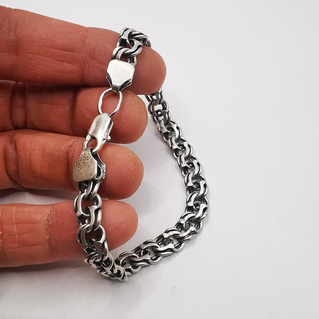 Sterling Silver Vintage Bracelet Jewelry,925 Sterling Silver,Handmade 19,91g Size ONE SIZE - 5 Thumbnail