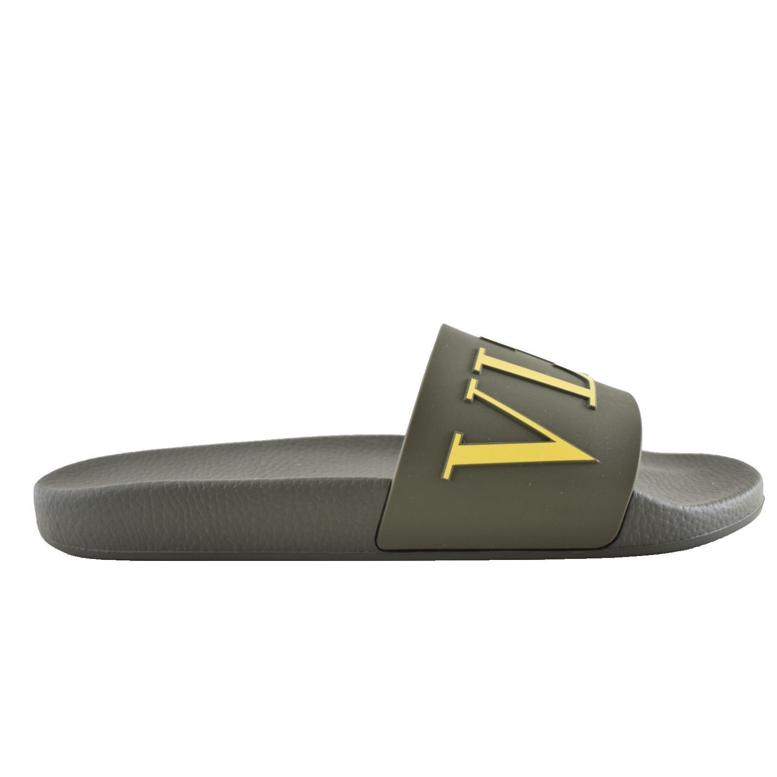 Valentino Valentino Garavani VLTN Green Yellow Rubber Pool Slide 44 11 Size US 11 / EU 44 - 1 Thumbnail