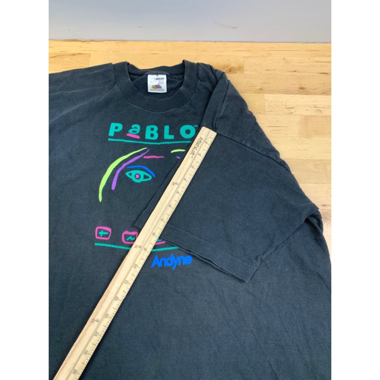 Fruit Of The Loom VINTAGE Pablo tnao Andyne Art Shirt Men L Black Pablo Picaso 12899 Size US L / EU 52-54 / 3 - 6 Thumbnail