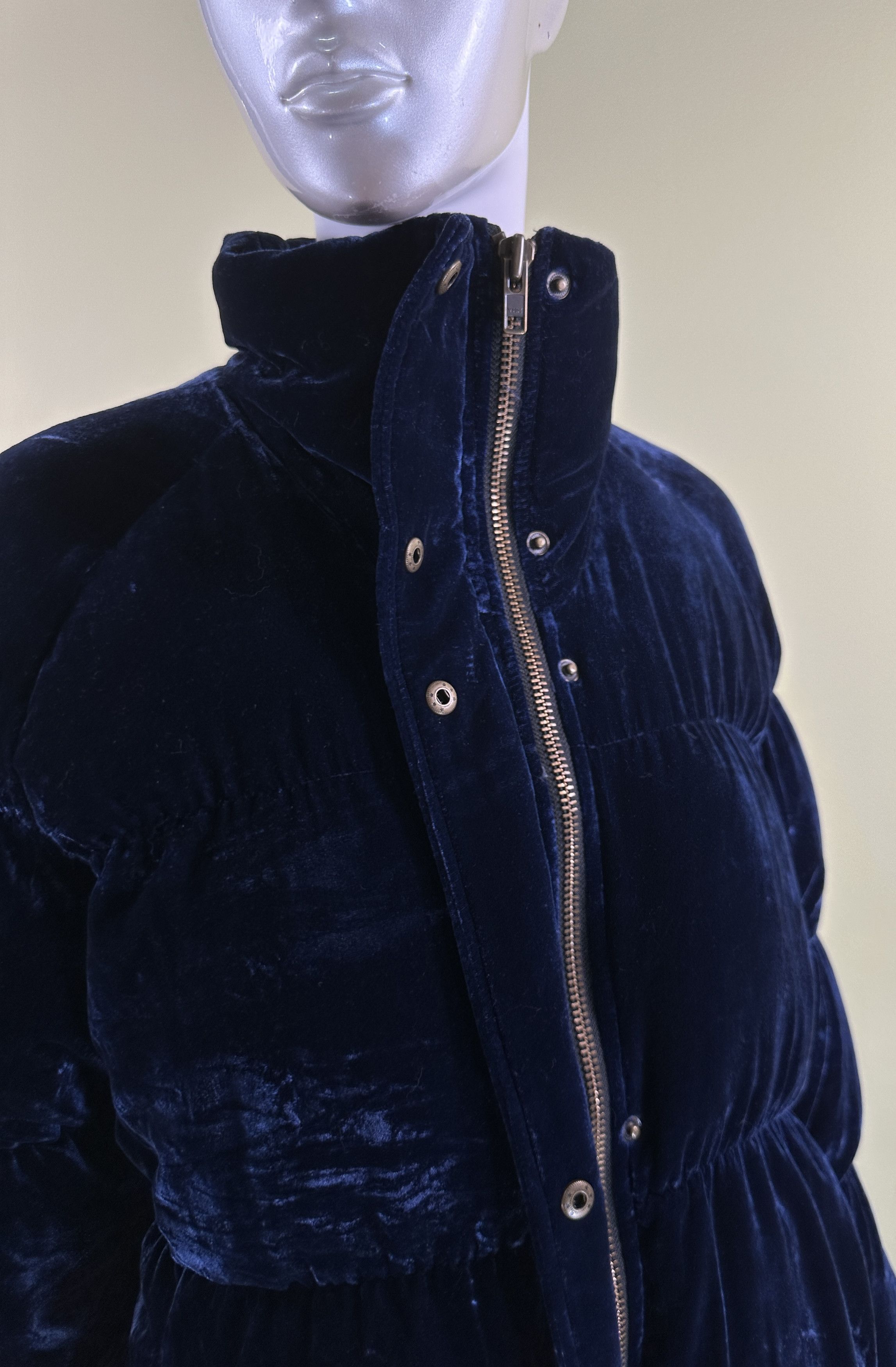 Designer Rabens Saloner velvet blue jacket Size S / US 4 / IT 40 - 4 Thumbnail