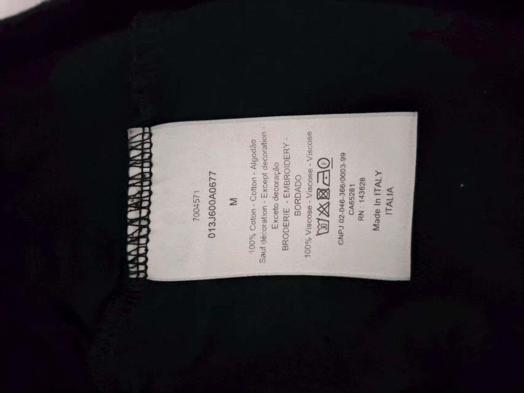 Dior DIOR Logo Embroidered Short Sleeve T-Shirt K13 Size US M / EU 48-50 / 2 - 4 Thumbnail