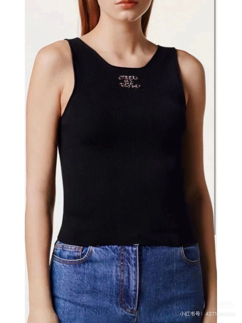 Chanel Chanel 22k black logo cashmere vest Size XXS / US 00 / IT 34 - 7 Thumbnail