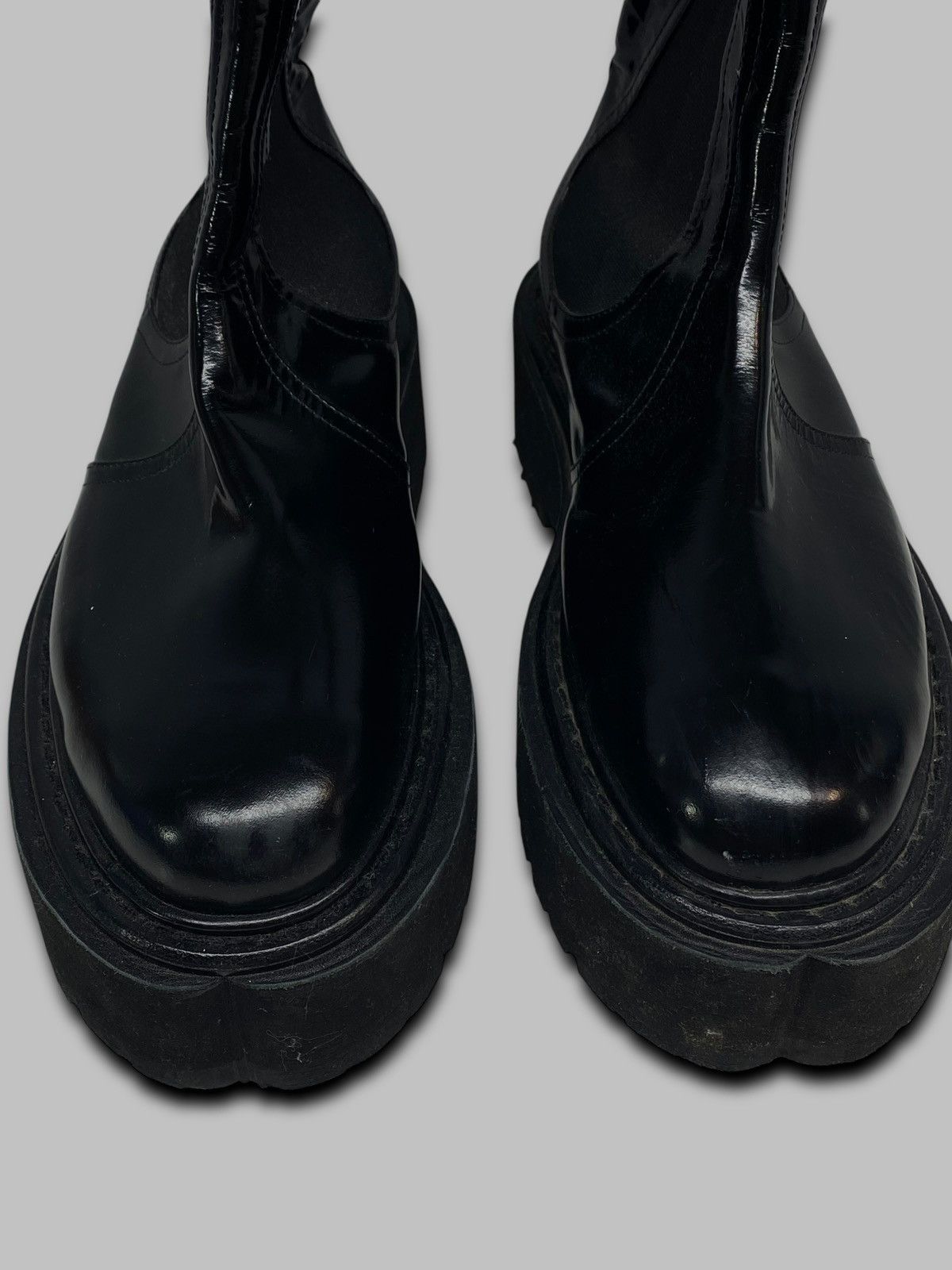 Simone Rocha Simone Rocha Patent Leather Black Boots Avant Garde Size US 12.5 / EU 45-46 - 6 Thumbnail