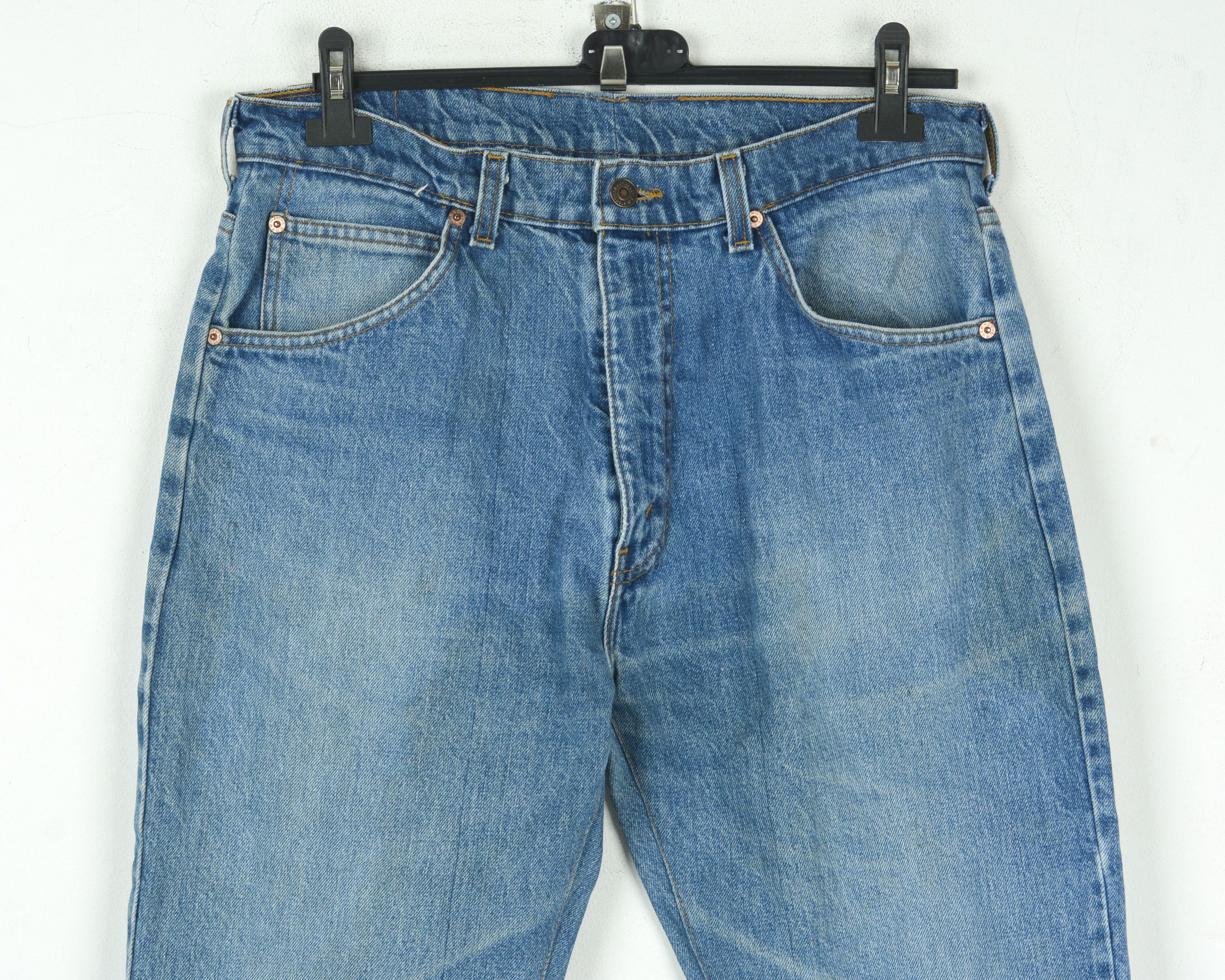 Levi's 610 Orange Tab W33 L32 Slim Fit Straight Jeans Denim 90's Size US 33 - 3 Thumbnail