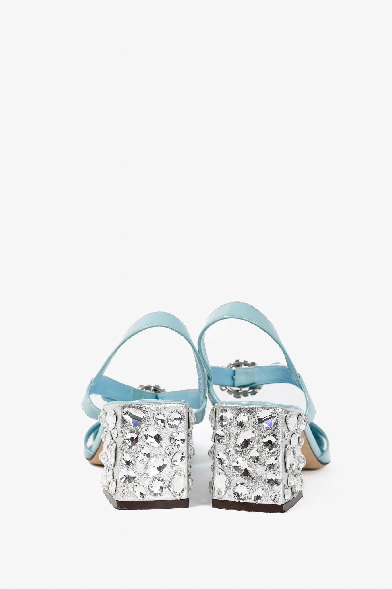 Dolce & Gabbana Dolce & Gabbana SS18 Patent-Leather Embellished-Heel Sandals Size US 7.5 / IT 37.5 - 3 Thumbnail