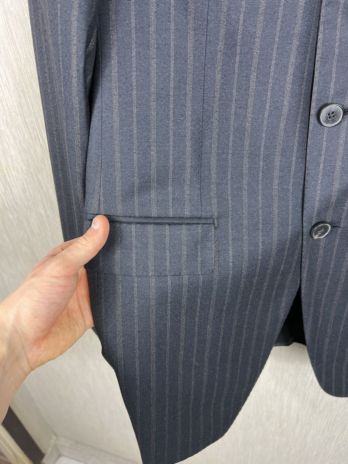 Ermenegildo Zegna Ermenegildo Zegna Couture wool striped blazer jacket italian Size 48R - 11 Thumbnail