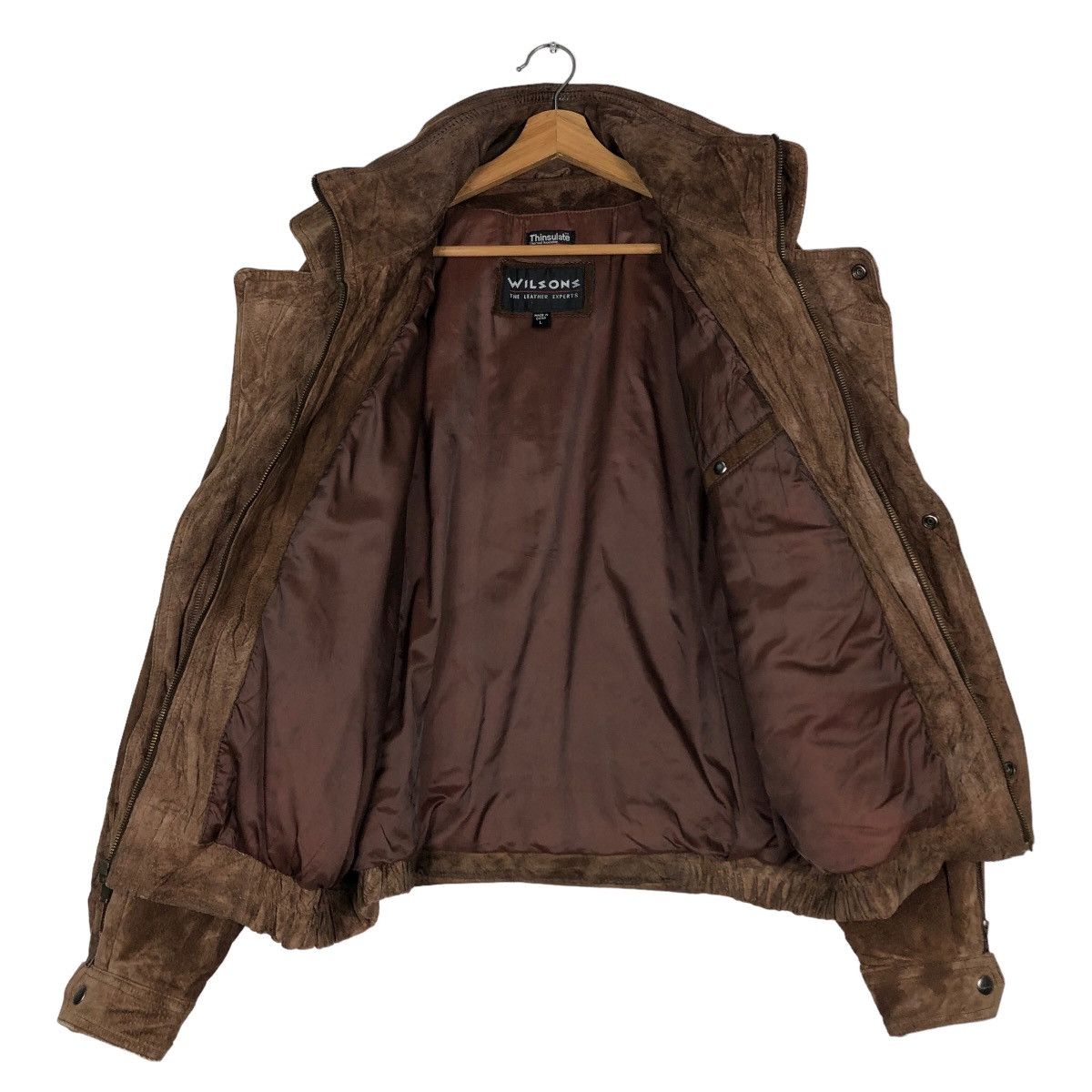 Issey Miyake 🔥Vintage Genuine Leather Jacket Biker Wilsons Leather Size US L / EU 52-54 / 3 - 13 Thumbnail