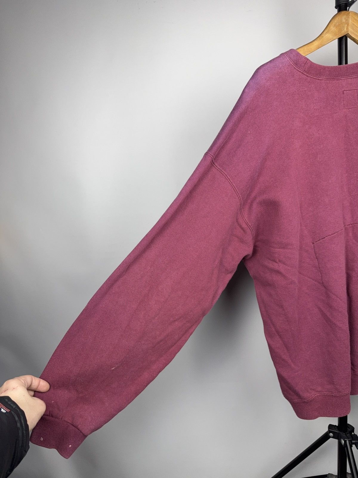 Nike Retro 90s Nike Distressed Burgundy Faded Crewneck Swoosh L Size US L / EU 52-54 / 3 - 14 Thumbnail