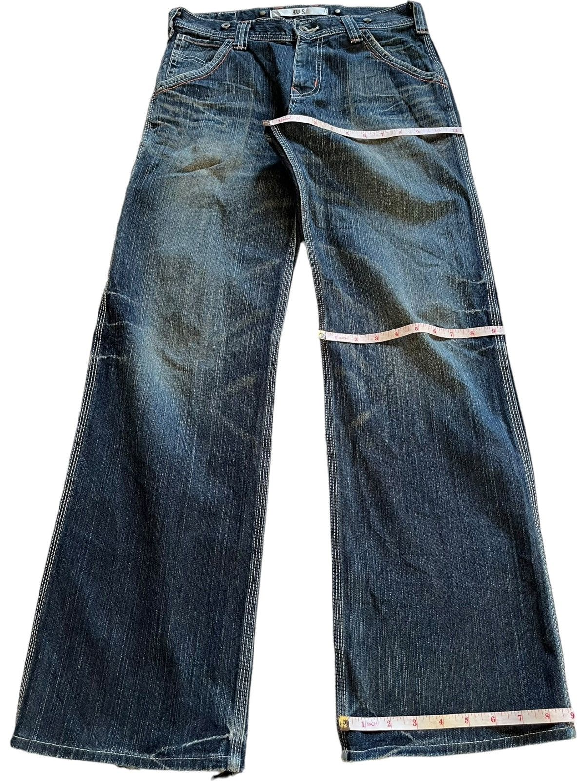Edwin Vintage Edwin Buckle Back Carpenter Mud Wash Baggy Jeans Size US 31 - 13 Thumbnail