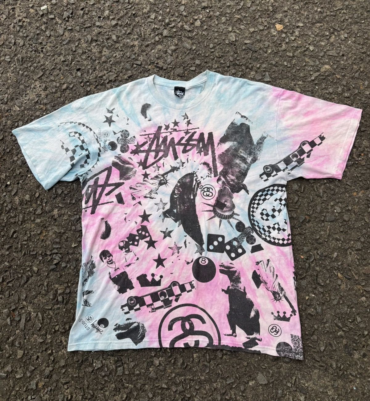 Stussy Y2k Stussy tie dye Tshirt Size US XL / EU 56 / 4 - 1 Thumbnail
